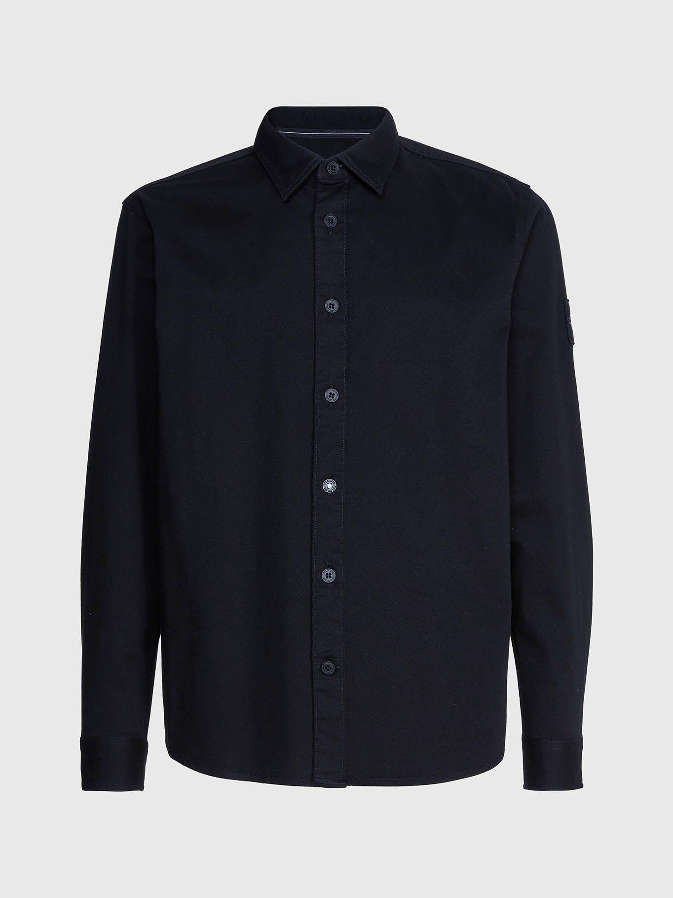 Camisa Monologo Badge Relaxed Negro Calvin Klein-5