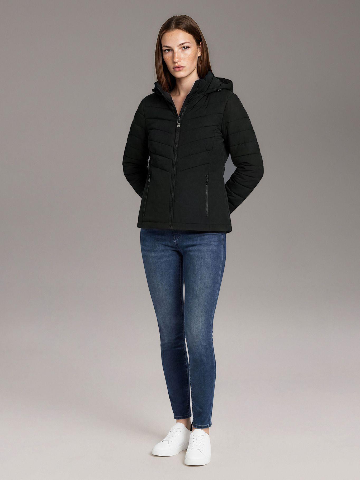 Parka Mixed con Tecnología Flextech Negro Calvin Klein-1