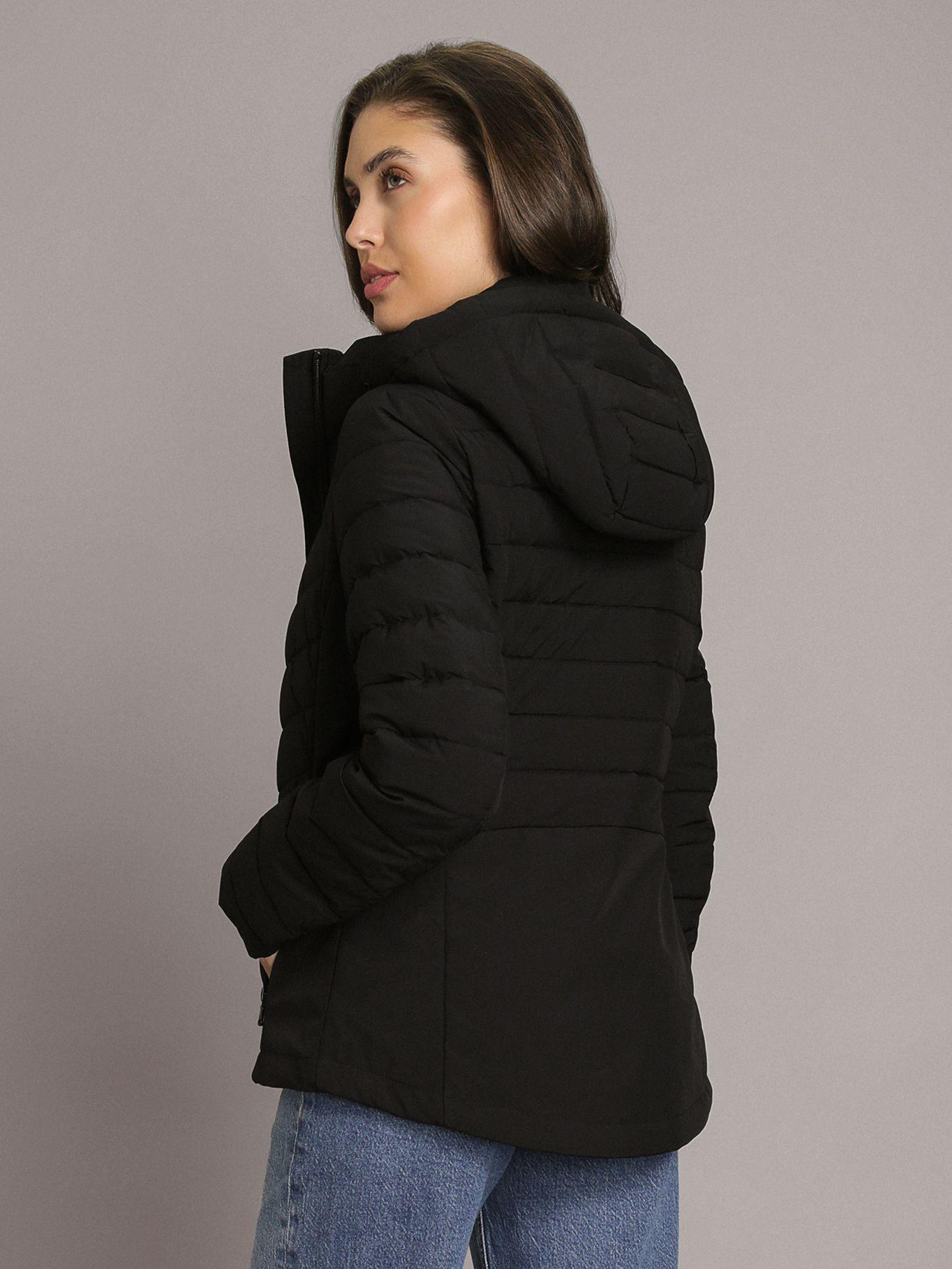 Parka Mixed con Tecnología Flextech Negro Calvin Klein-3