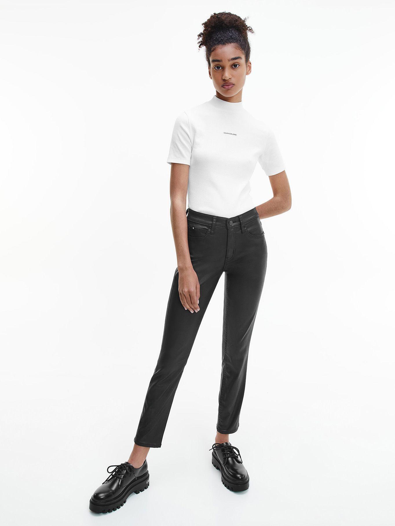 Polera Micro Branding Rib Blanco Calvin Klein-1