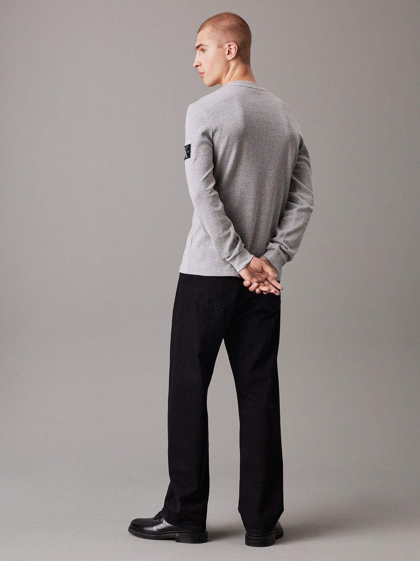 Polera LS Badge Waffle Gris Calvin Klein-2