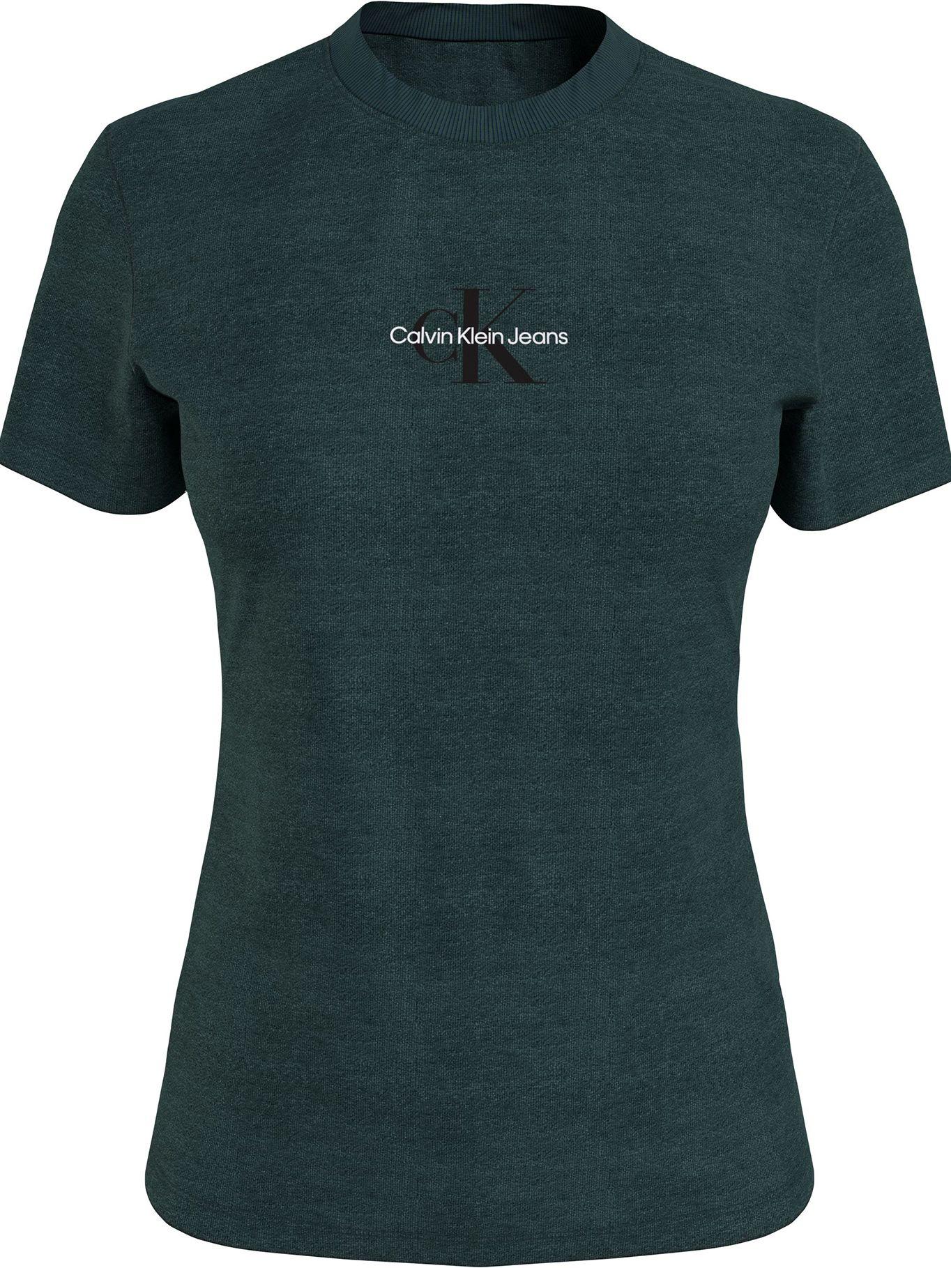 Polera Monogram Logo Slim Verde 135 Calvin Klein-0