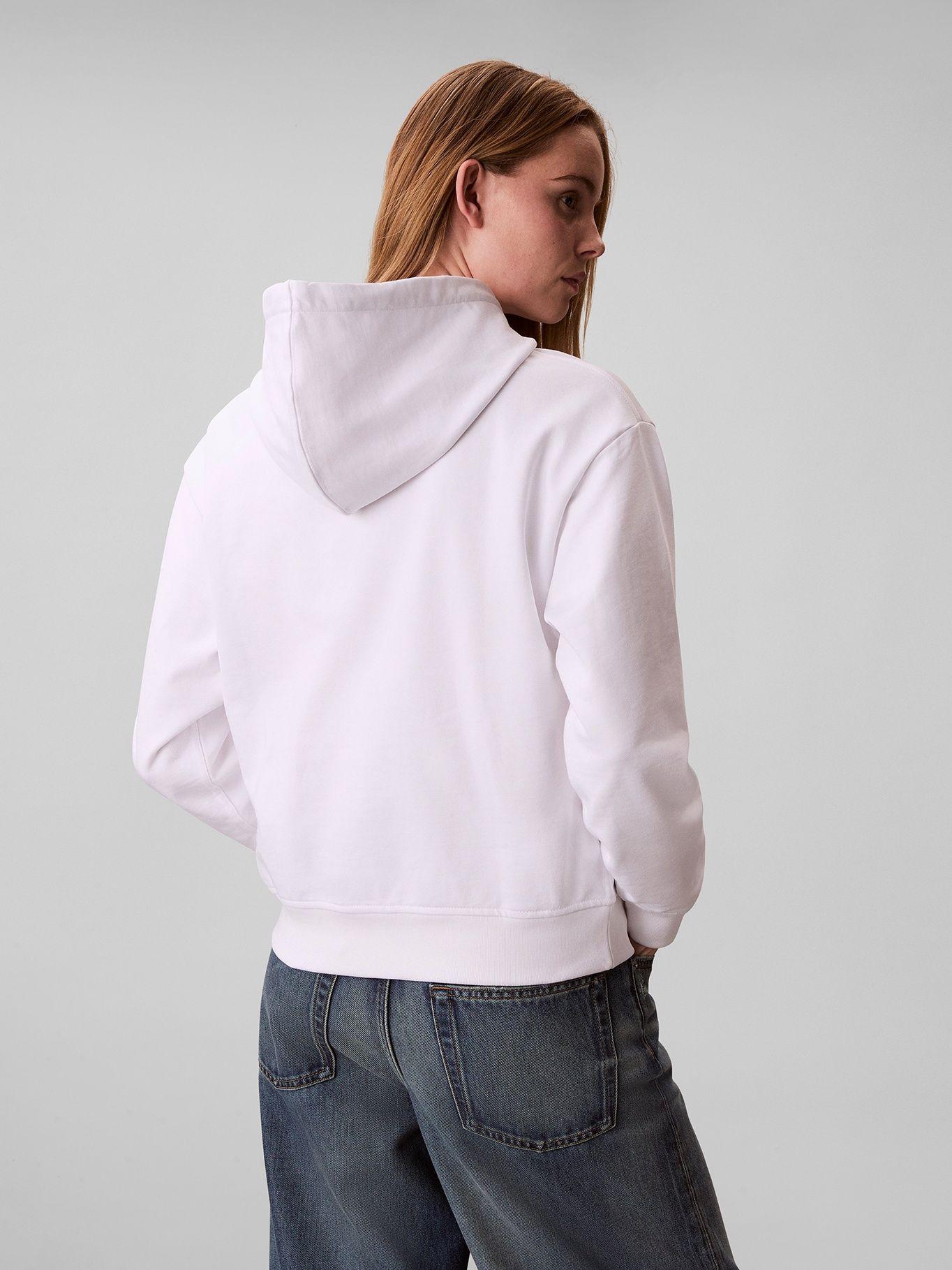 Polerón con Gorro Monologo Frech Blanco Calvin Klein-2