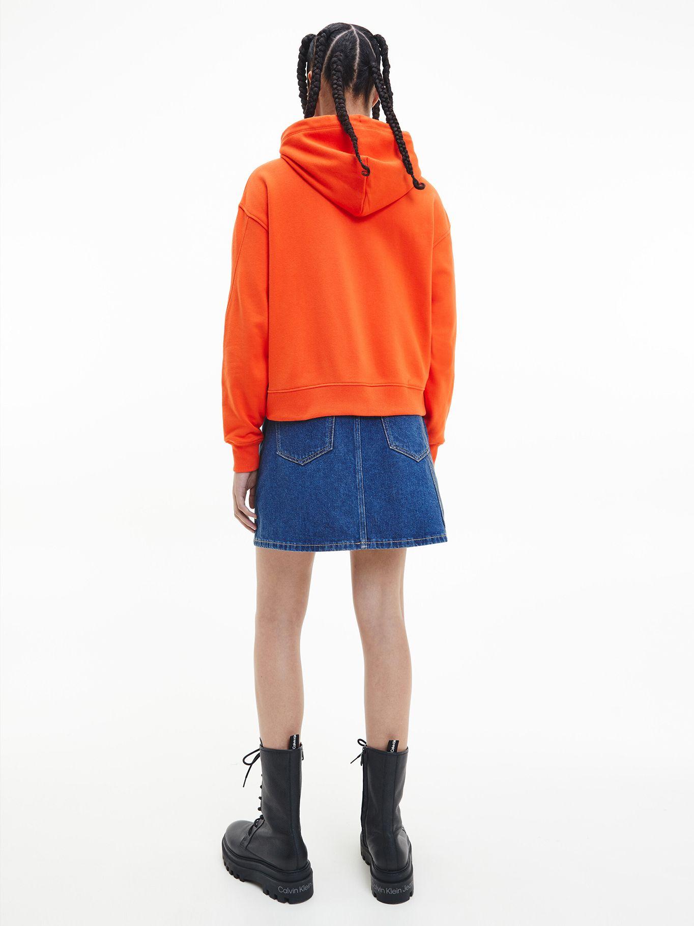Polerón Hoodie Stacked J18 Naranja Calvin Klein-2