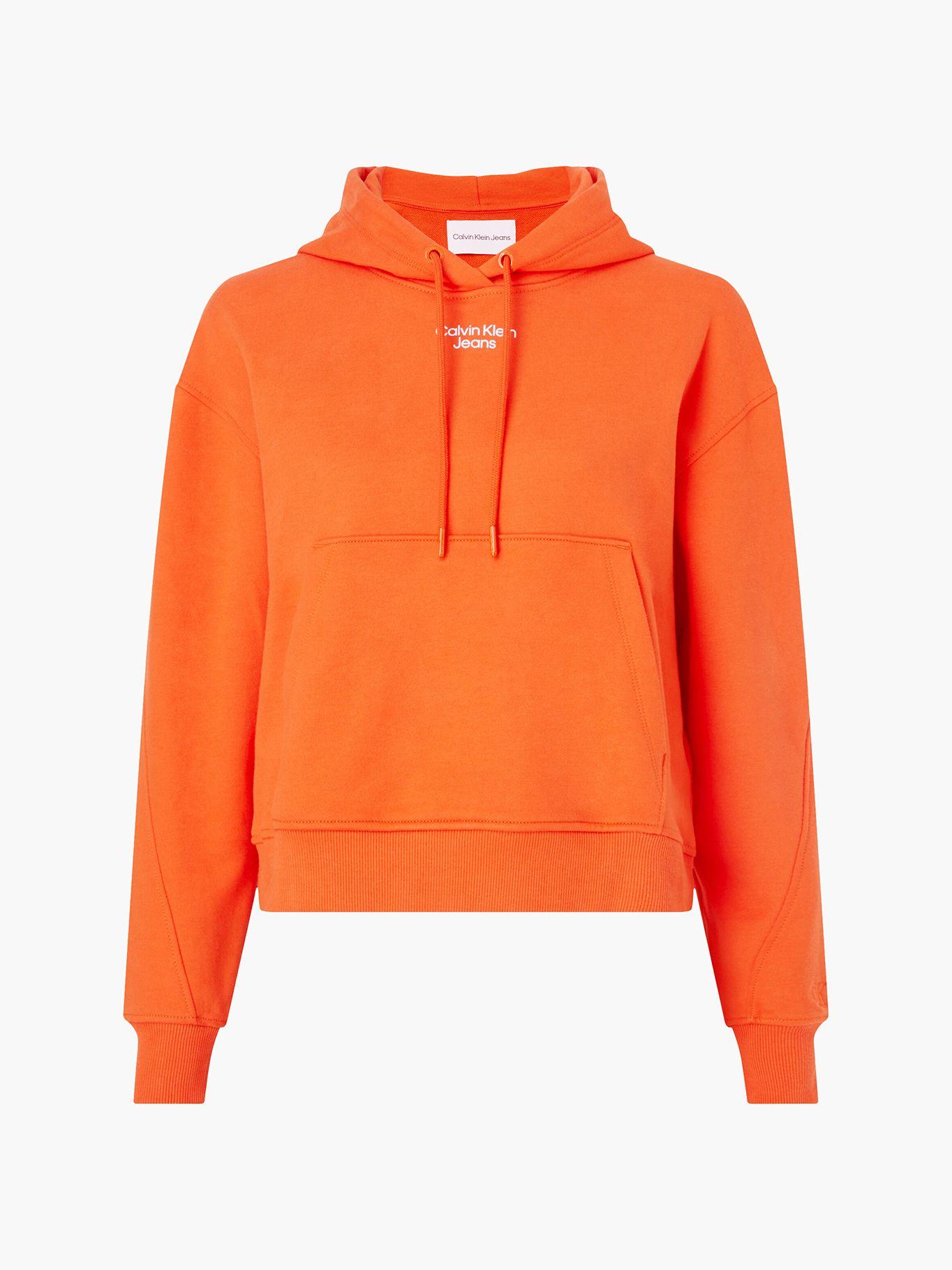Polerón Hoodie Stacked J18 Naranja Calvin Klein-4