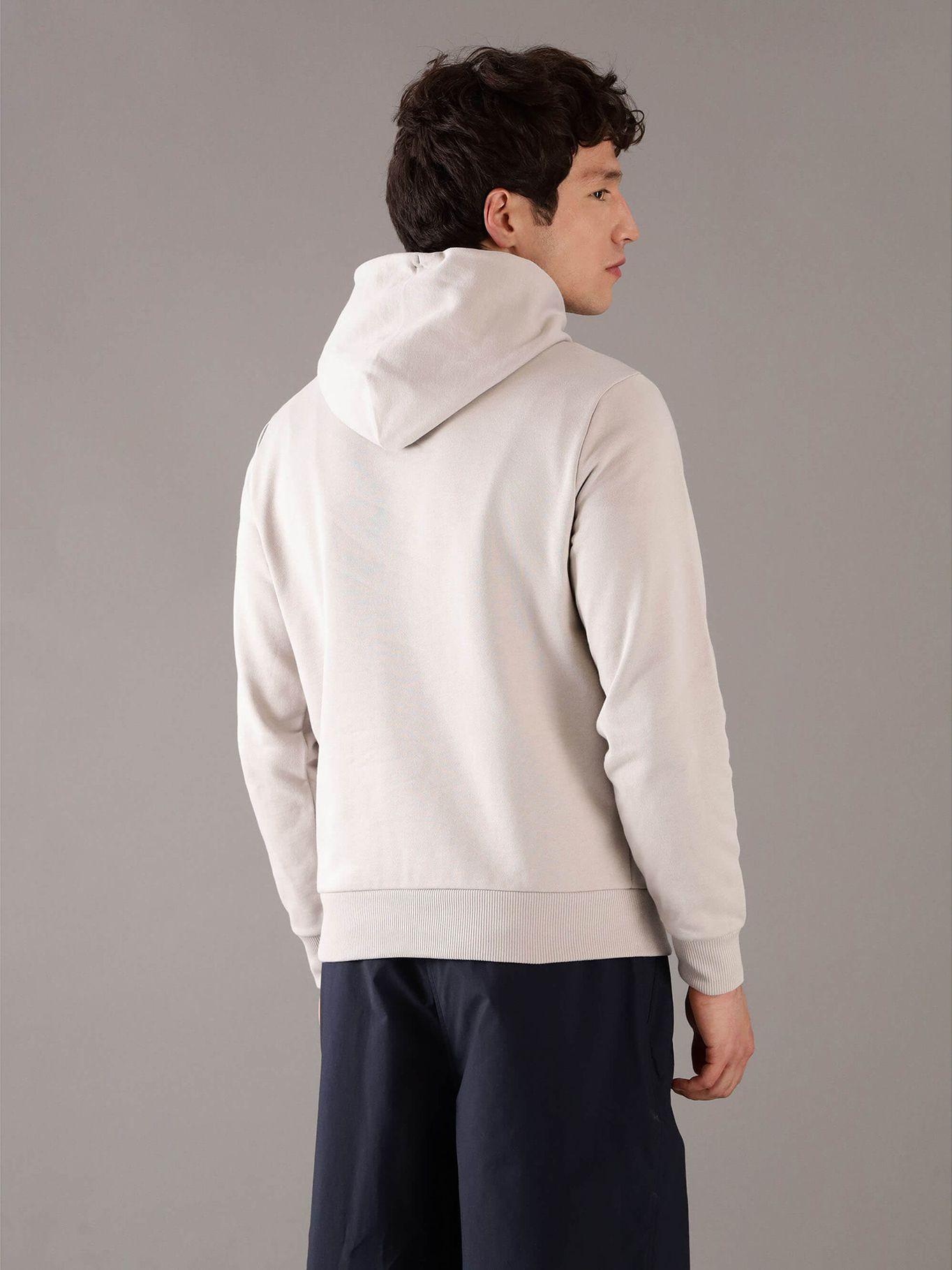 Polerón con Gorro Chest Logo Beige Calvin Klein-2