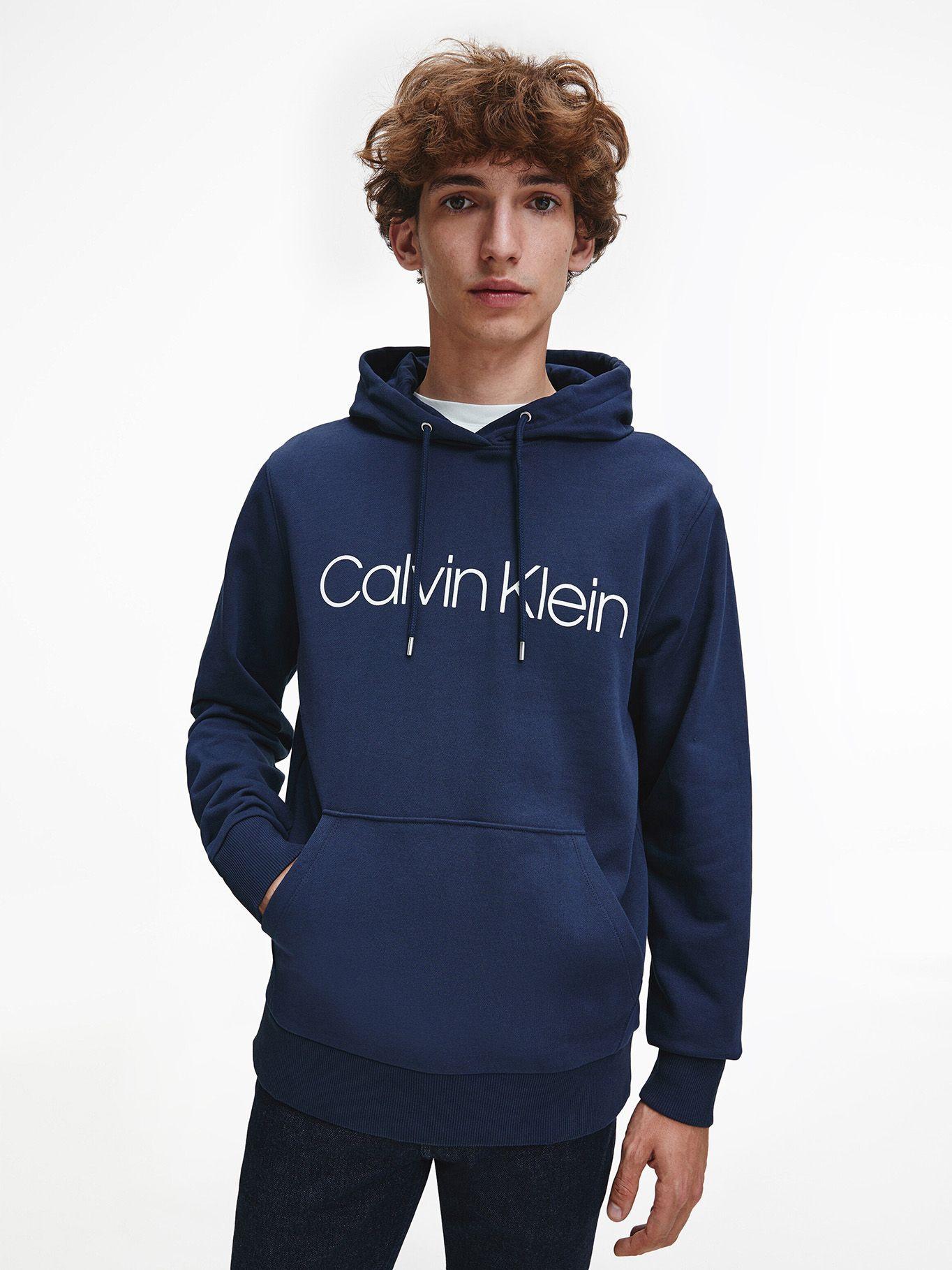 Hoodie Cotton Logo  Azul 407 Calvin Klein-0