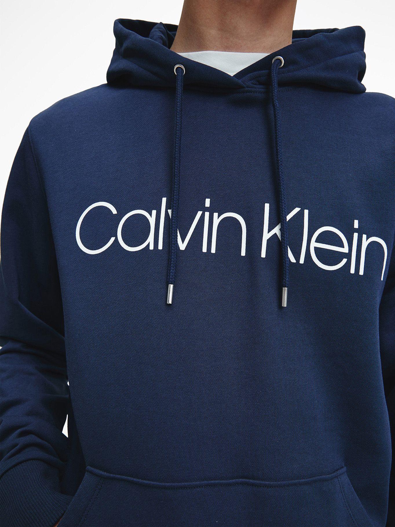 Hoodie Cotton Logo  Azul 407 Calvin Klein-3