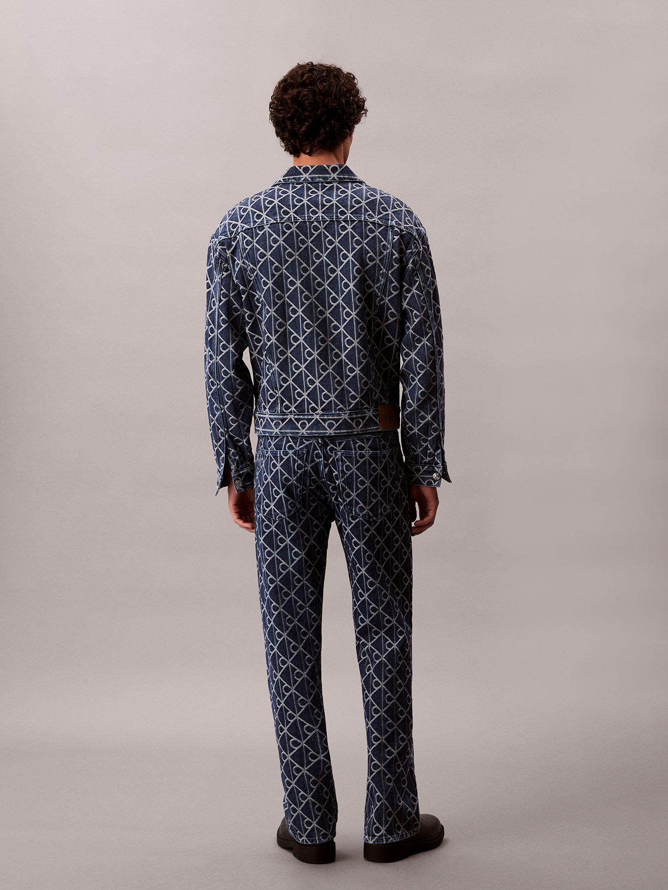 Chaqueta Denim con Monograma Jacquard Azul Calvin Klein-2