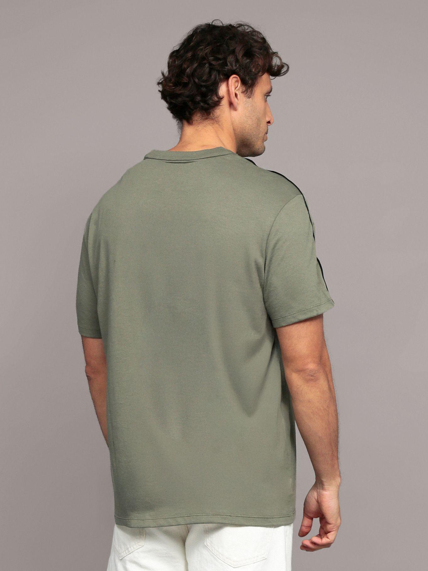 Polera Logo Piping Verde Calvin Klein-3