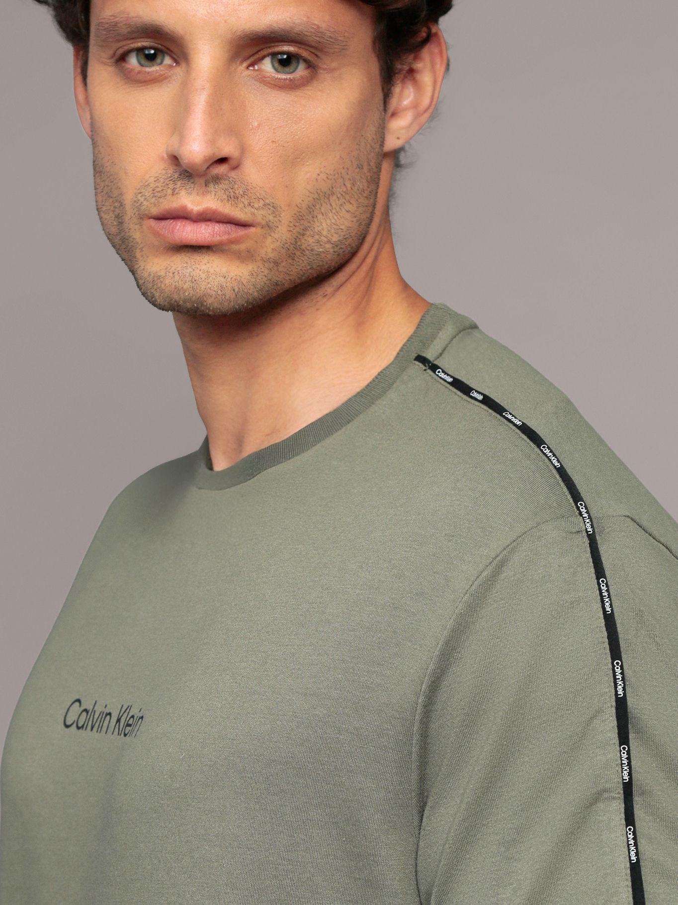 Polera Logo Piping Verde Calvin Klein-4