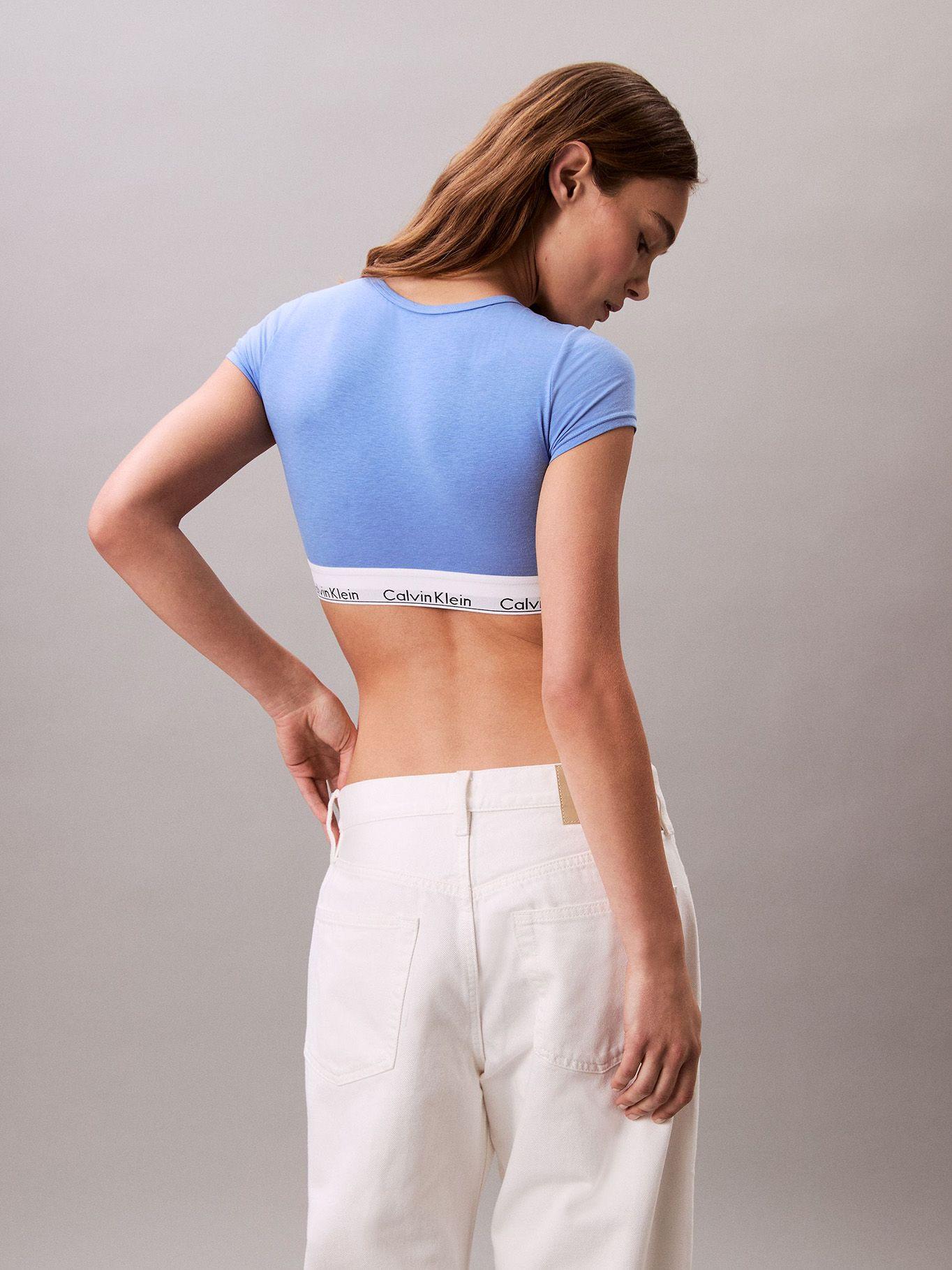 Bralette T-Shirt Icon Cotton Modal Azul Calvin Klein-2