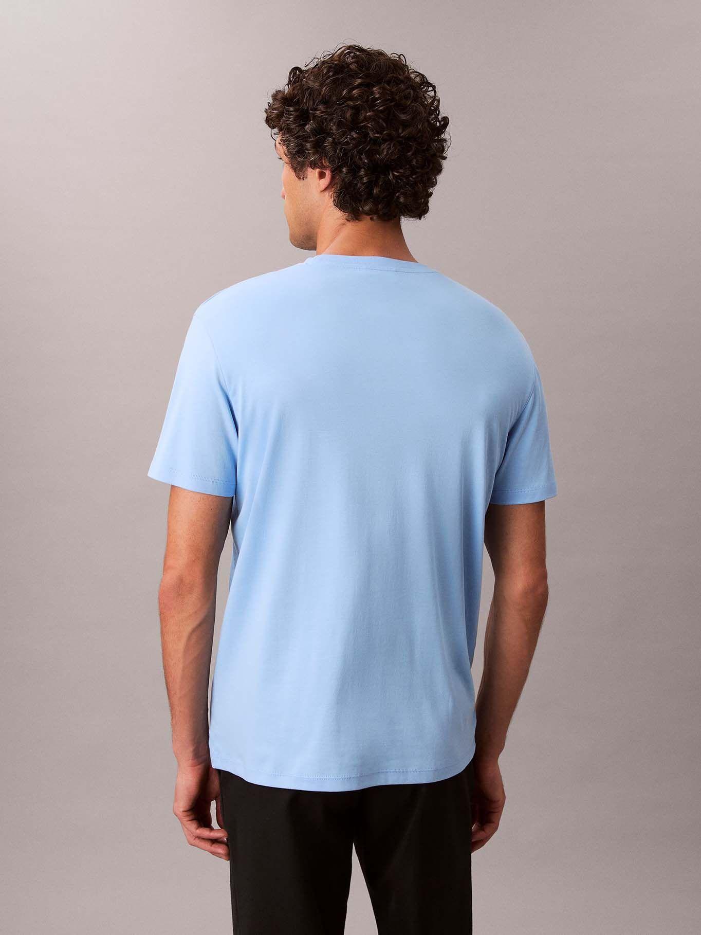 Polera Algodón Supima Redondo Celeste Calvin Klein-2