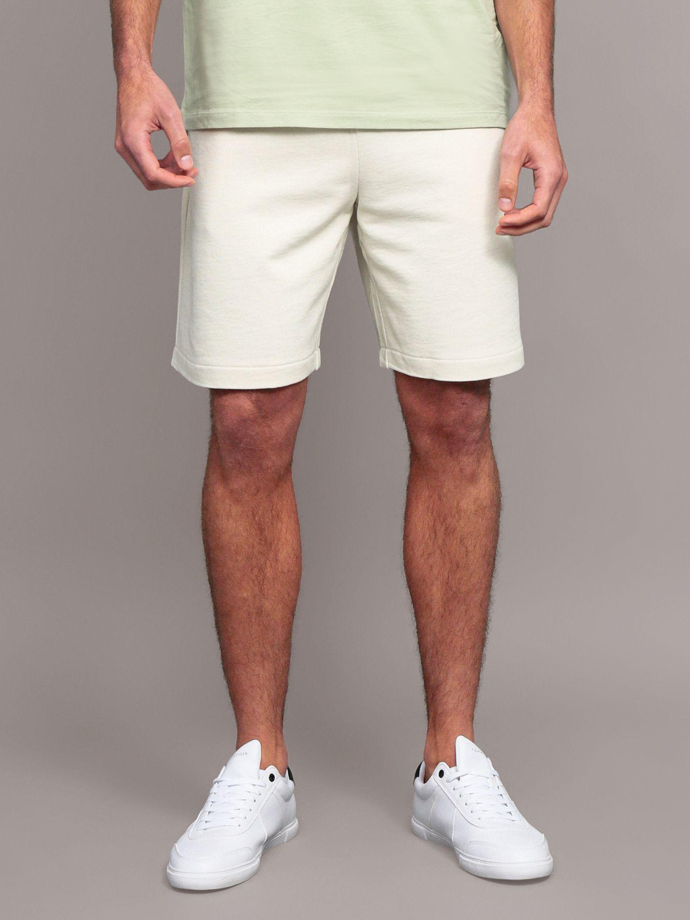 Short de Algodón con Logo Bordado Beige Calvin Klein-0