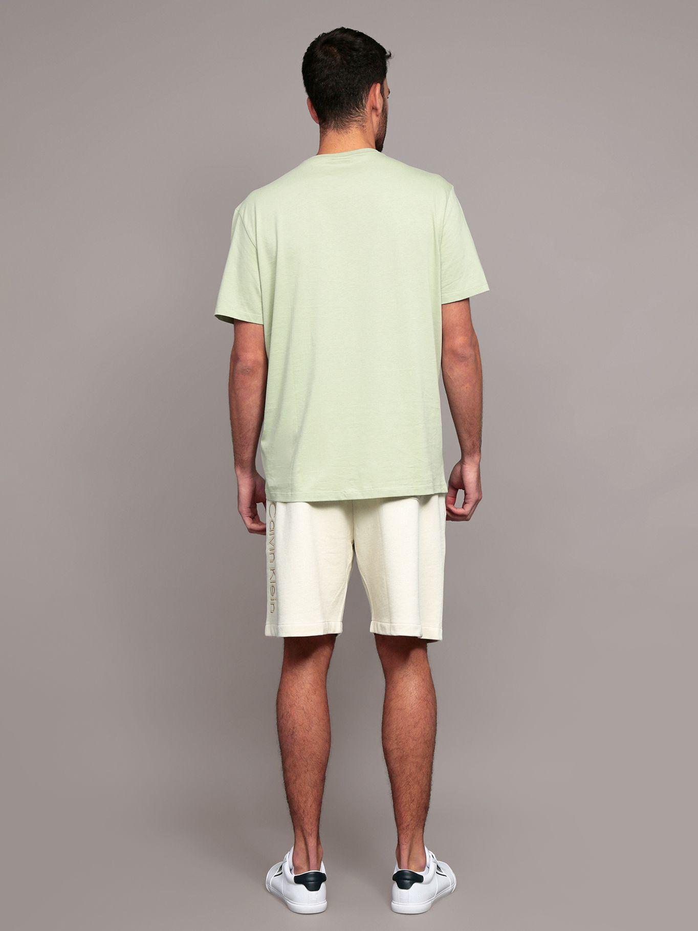 Short de Algodón con Logo Bordado Beige Calvin Klein-1