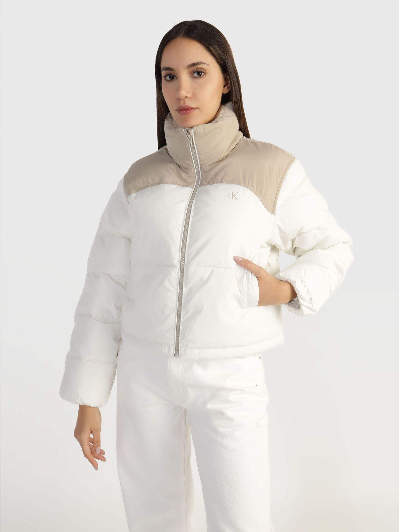 Parka Non Down Cropped Blanco-0