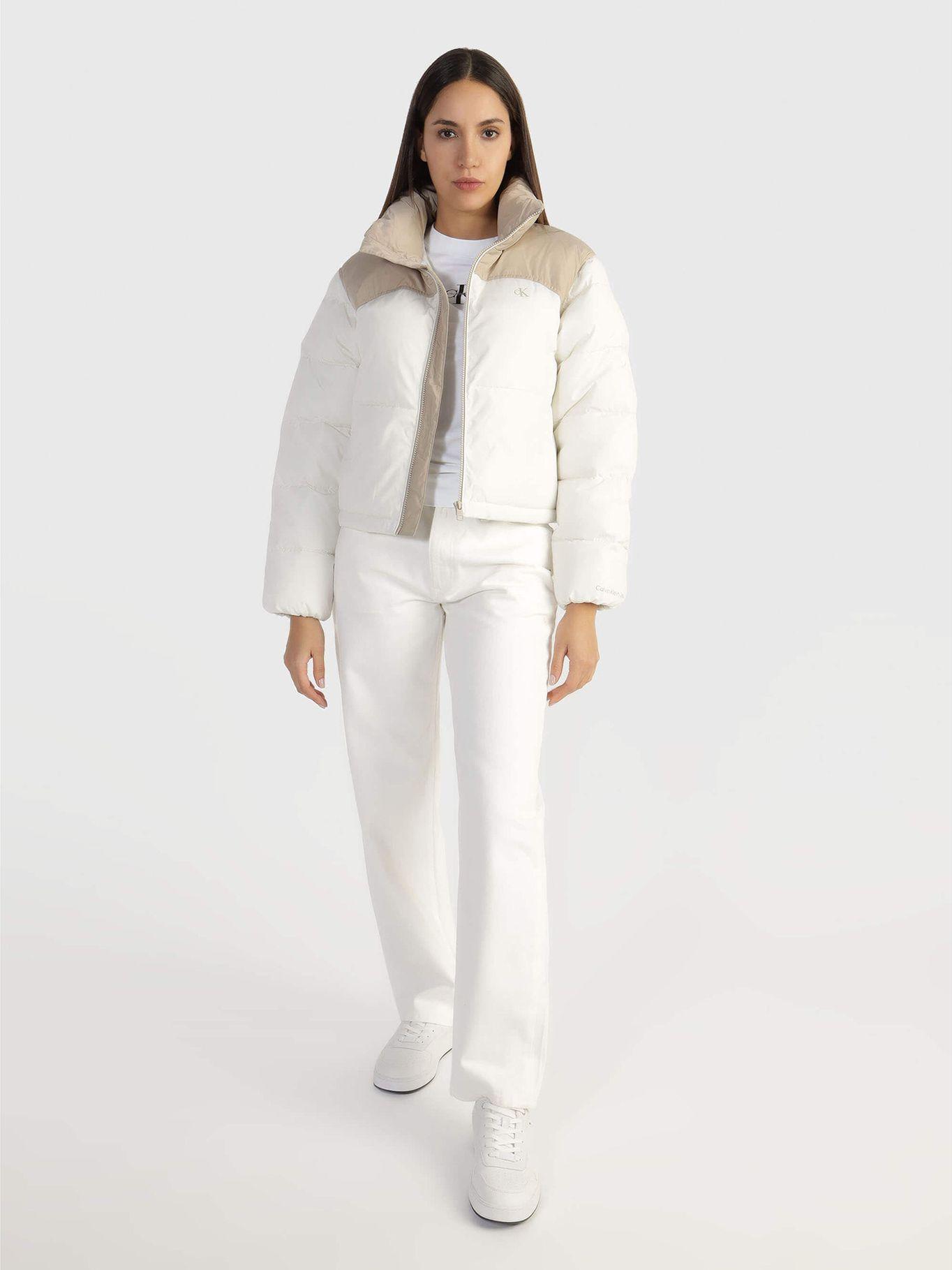 Parka Non Down Cropped Blanco-1
