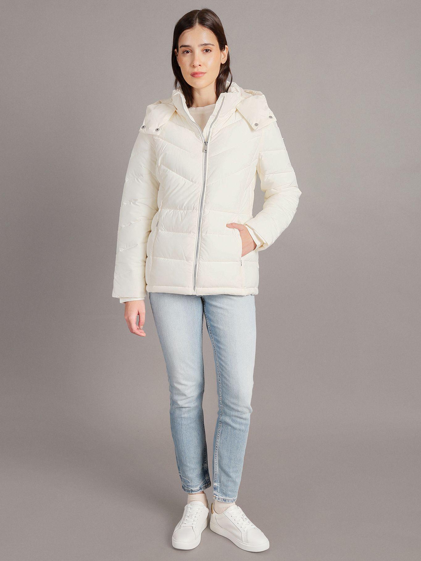 Parka Strech Packable Crema Calvin Klein-1