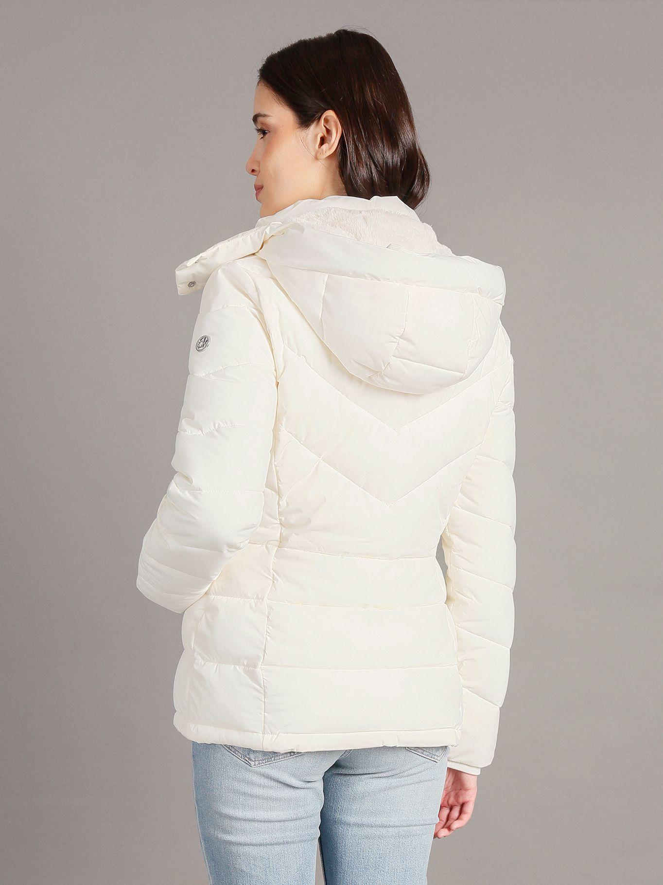 Parka Strech Packable Crema Calvin Klein-3