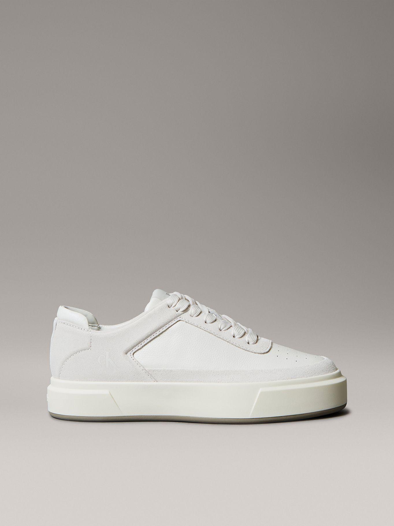 Zapatillas Basket de Cuero Blanco Calvin Klein-4