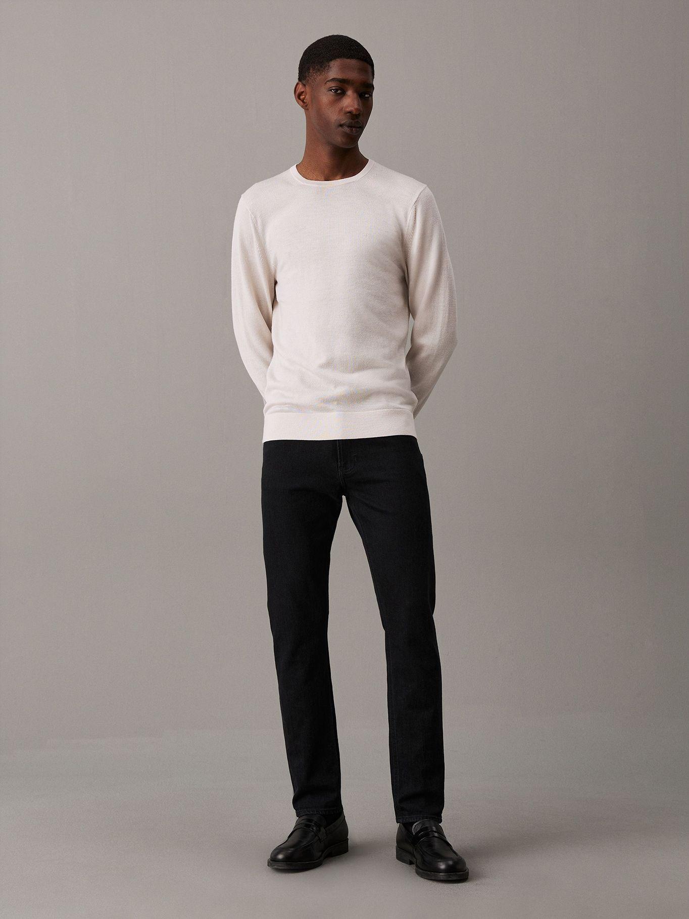 Sweater Superior Wool Crew Neck Blanco Calvin Klein-1
