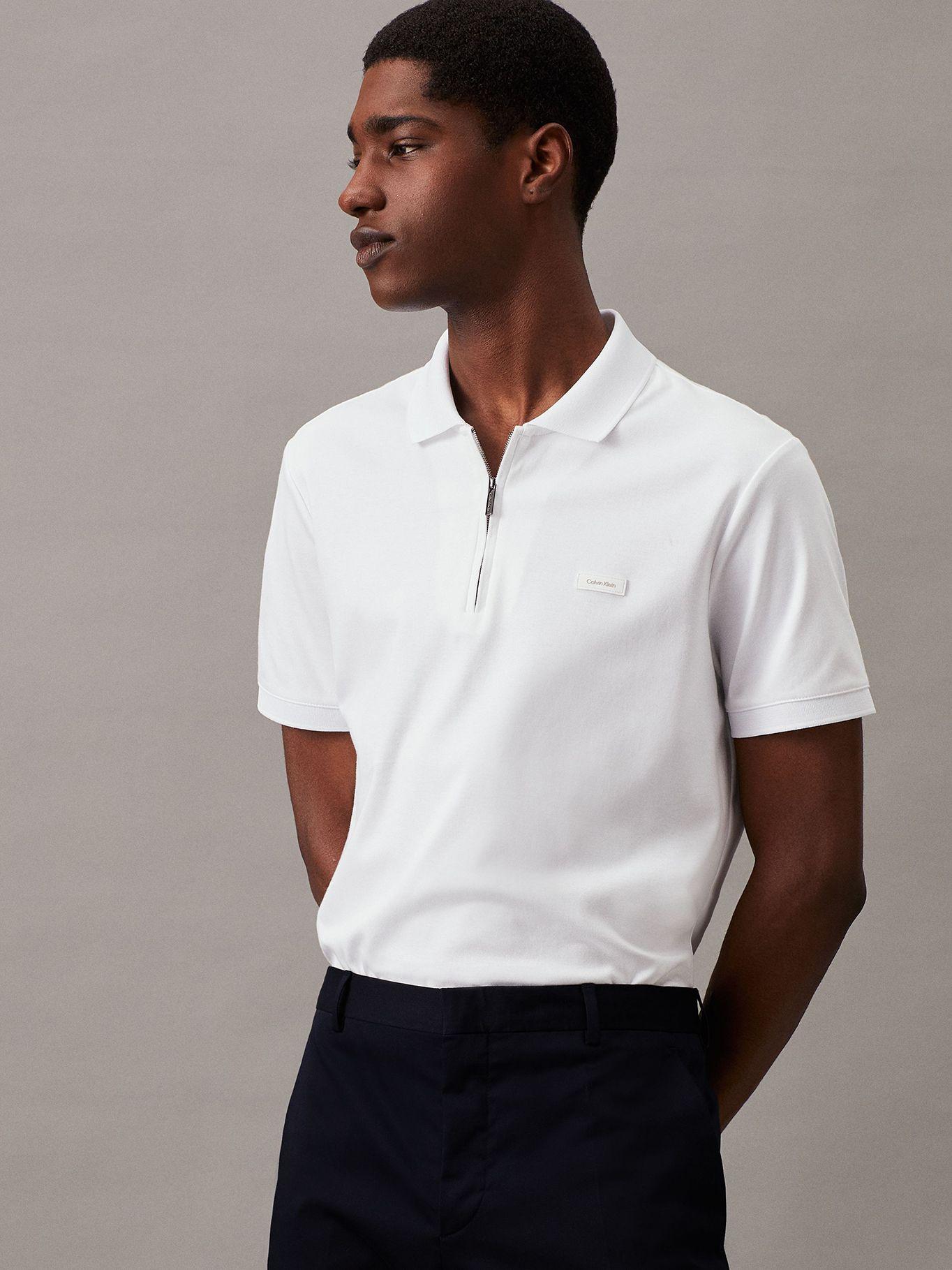 Polo Smoot Cotton Welt Blanco Calvin Klein-0