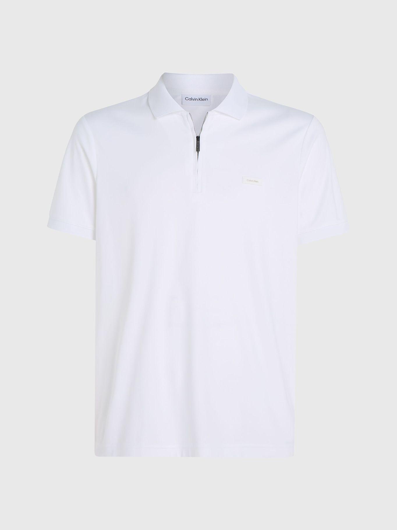 Polo Smoot Cotton Welt Blanco Calvin Klein-5