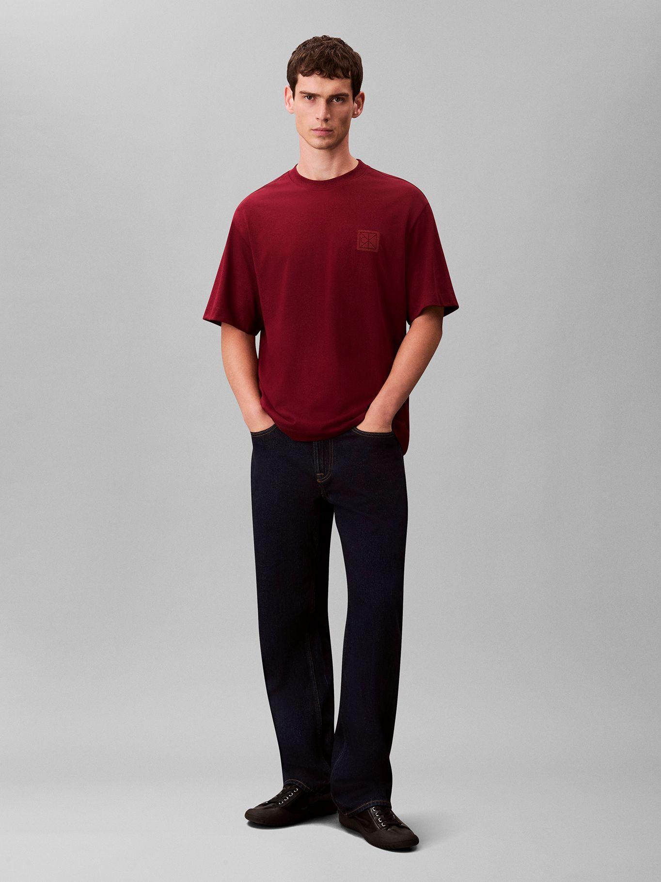 Polera con Parche de Emblema CK Burdeo Calvin Klein-1