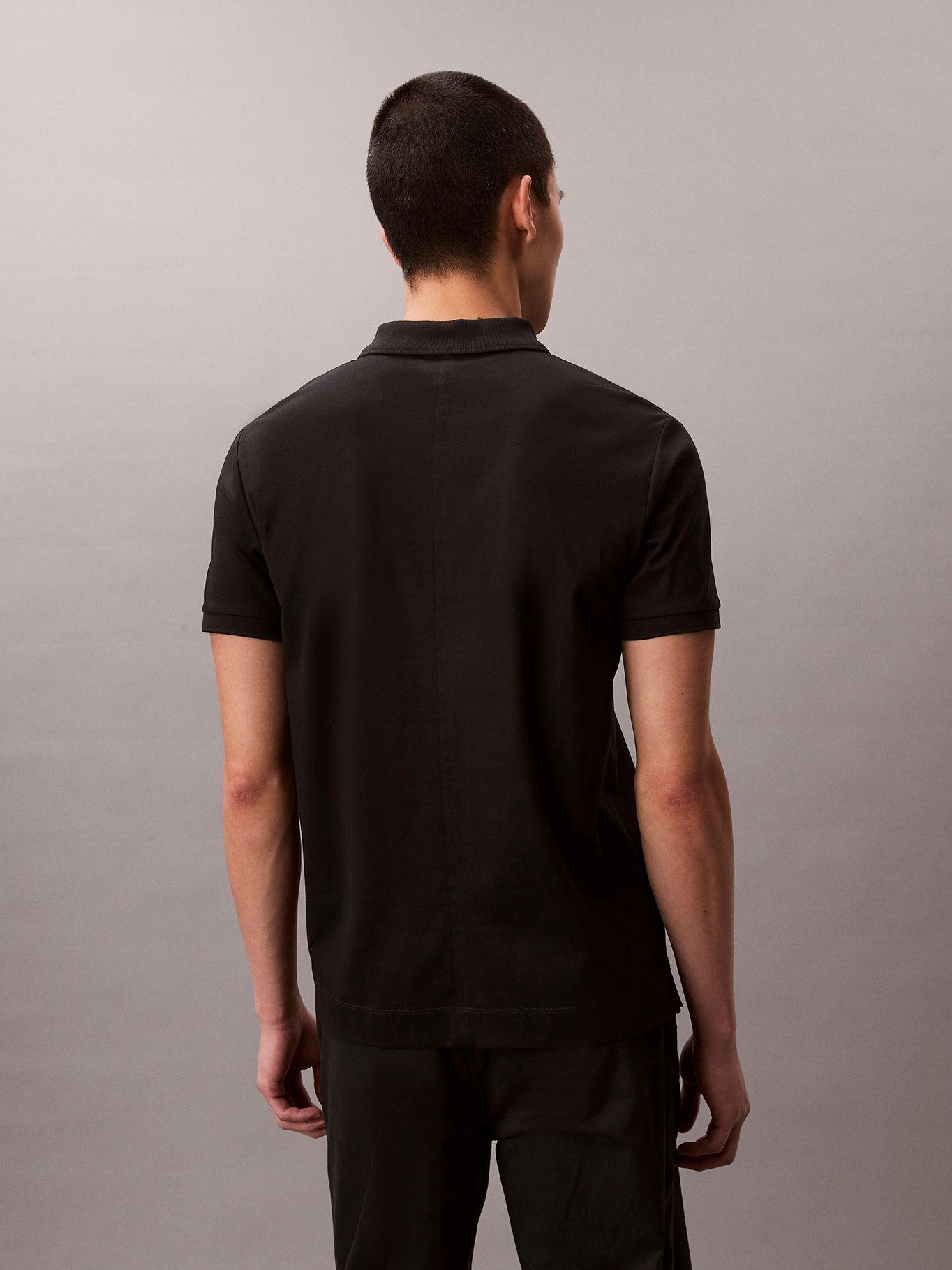 Polo Interlock Mercerizado Negro Calvin Klein-2