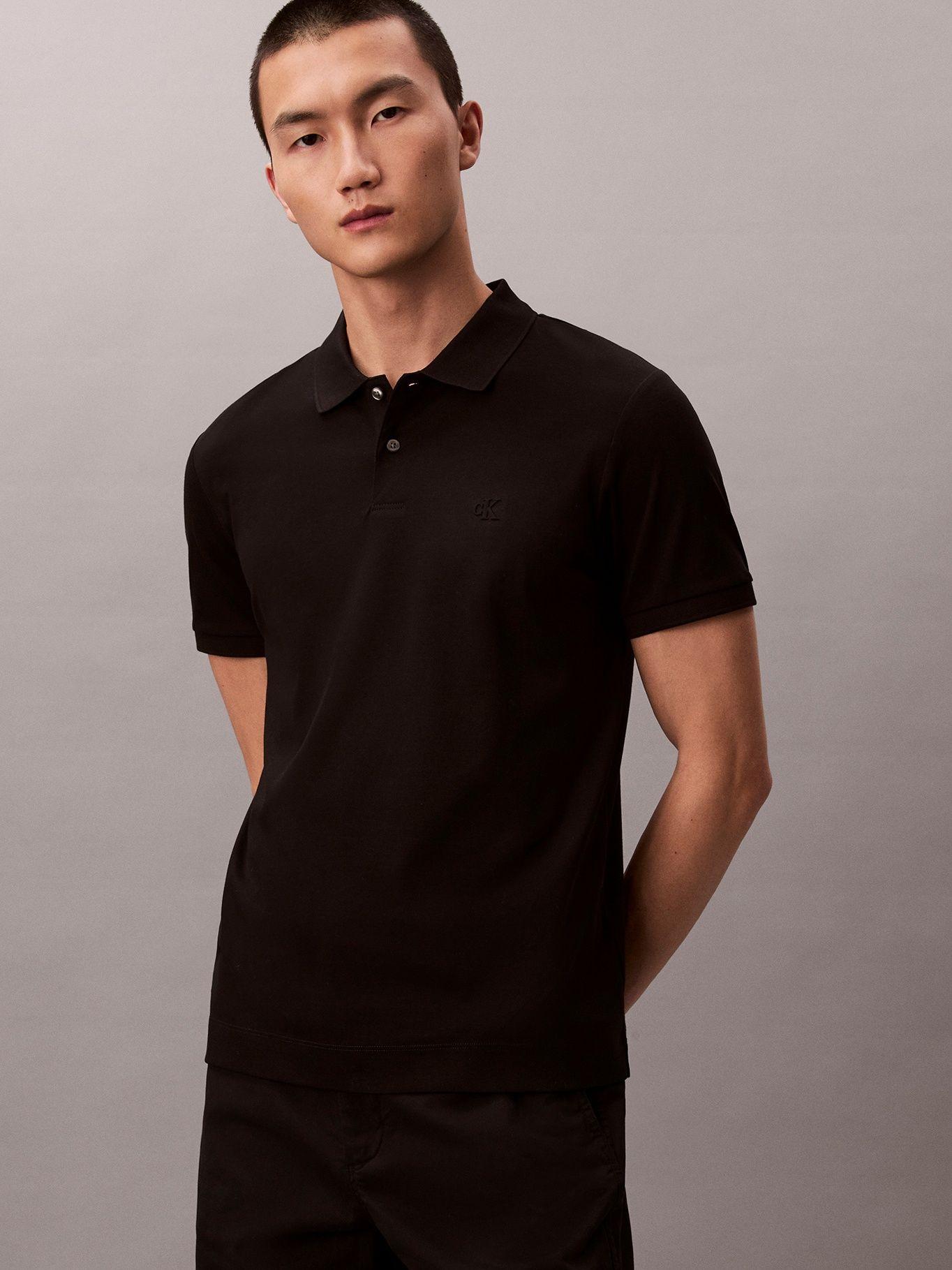 Polo Interlock Mercerizado Negro Calvin Klein-3