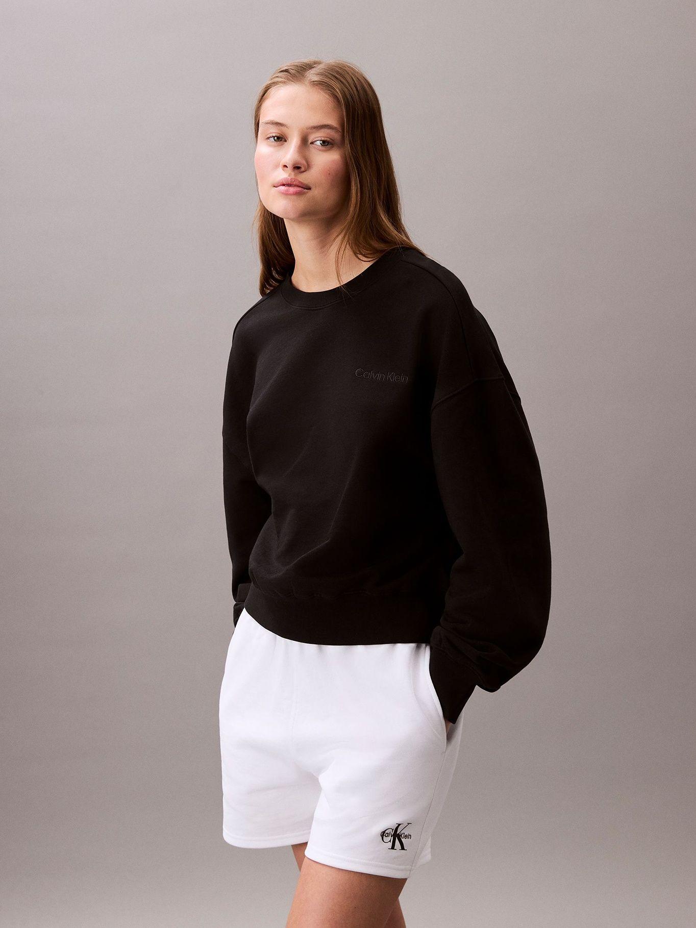 Polerón Con Tejido En Felpa Negro Calvin Klein-0