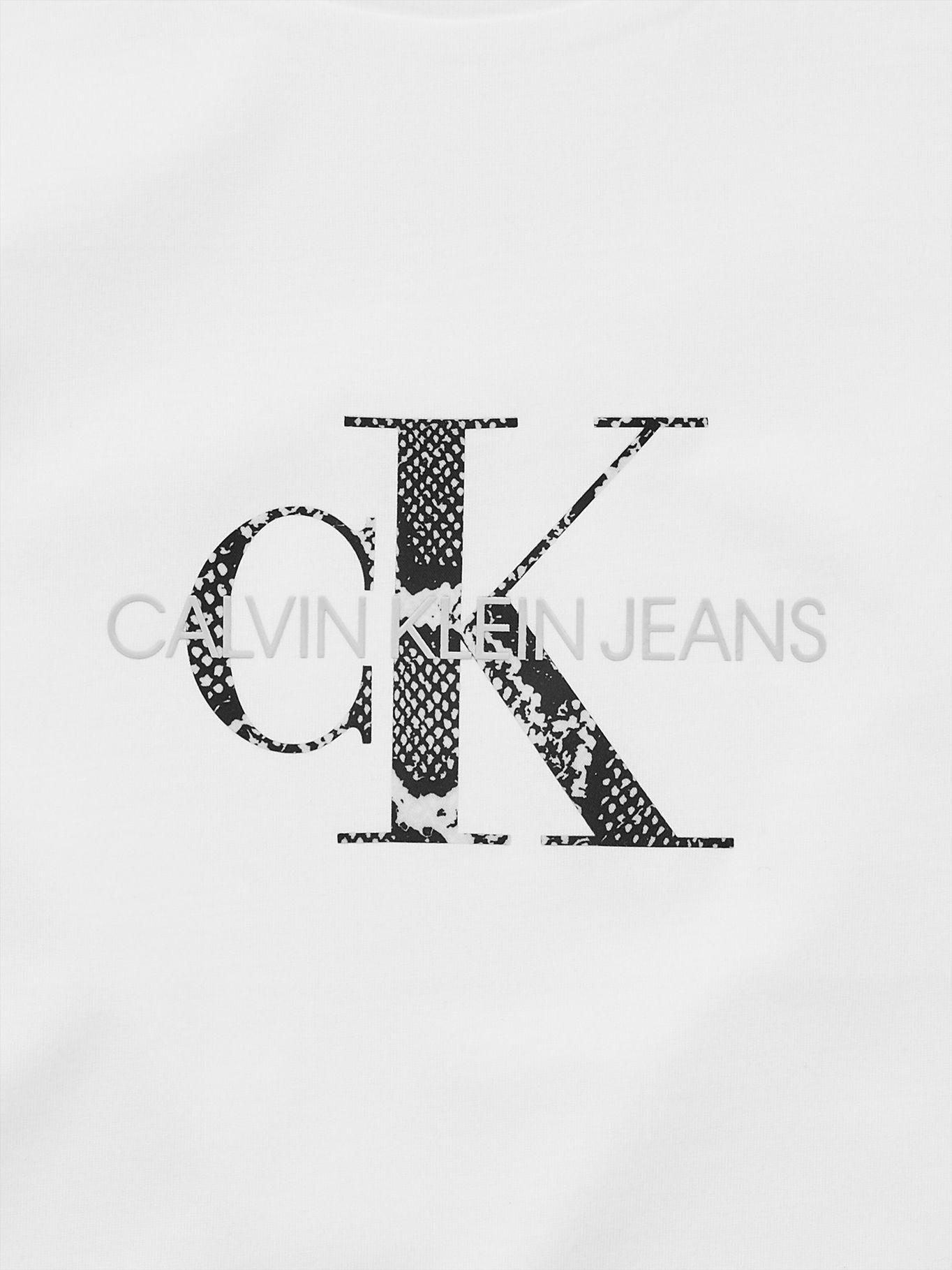 Polera Filled Monogram Blanco Calvin Klein Mujer-5