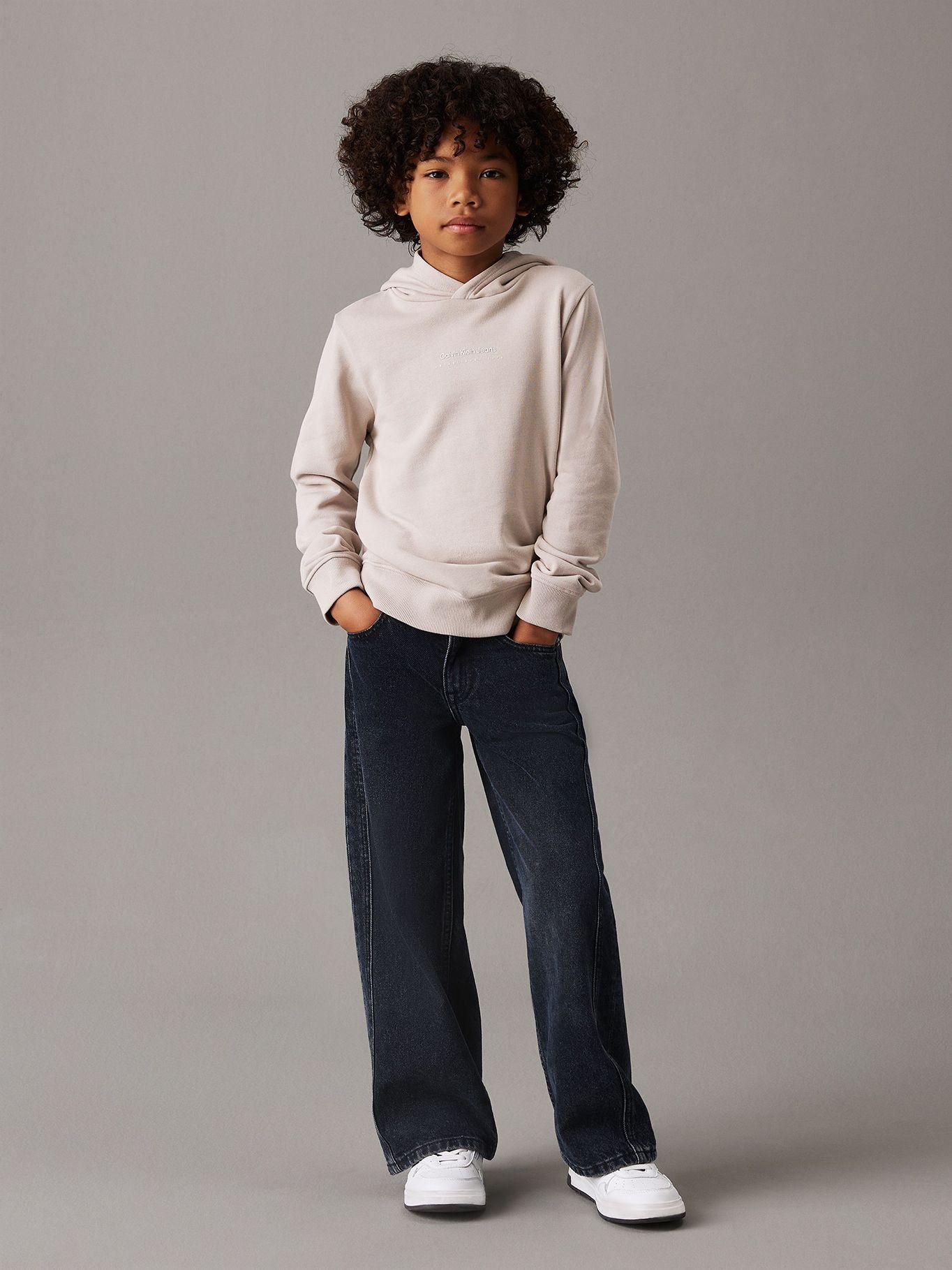 Polerón Niño con Gorro Shifted Beige Calvin Klein-1