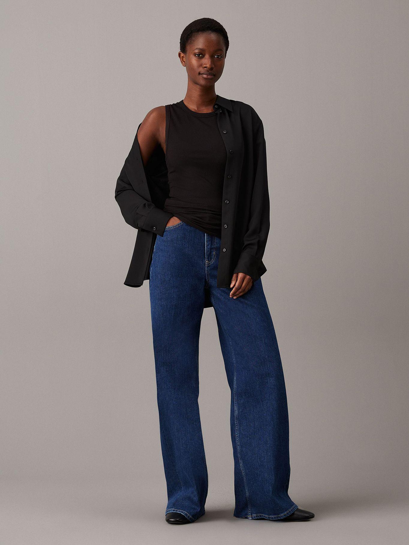 Polera Modal Rib Negro Calvin Klein-1