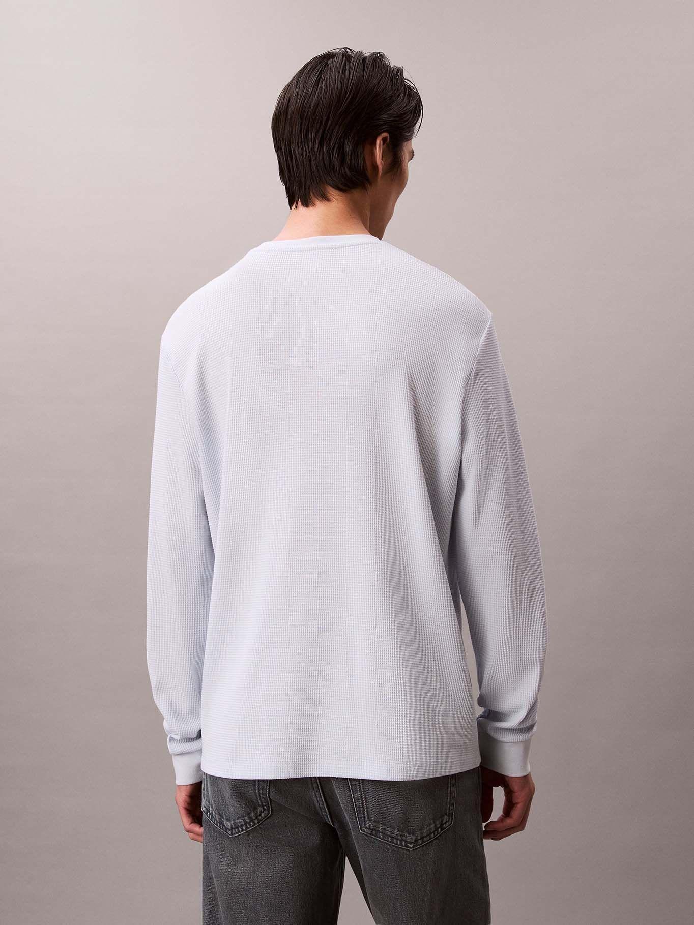 Polera Manga Larga en Tejido Punto Celeste Calvin Klein-2