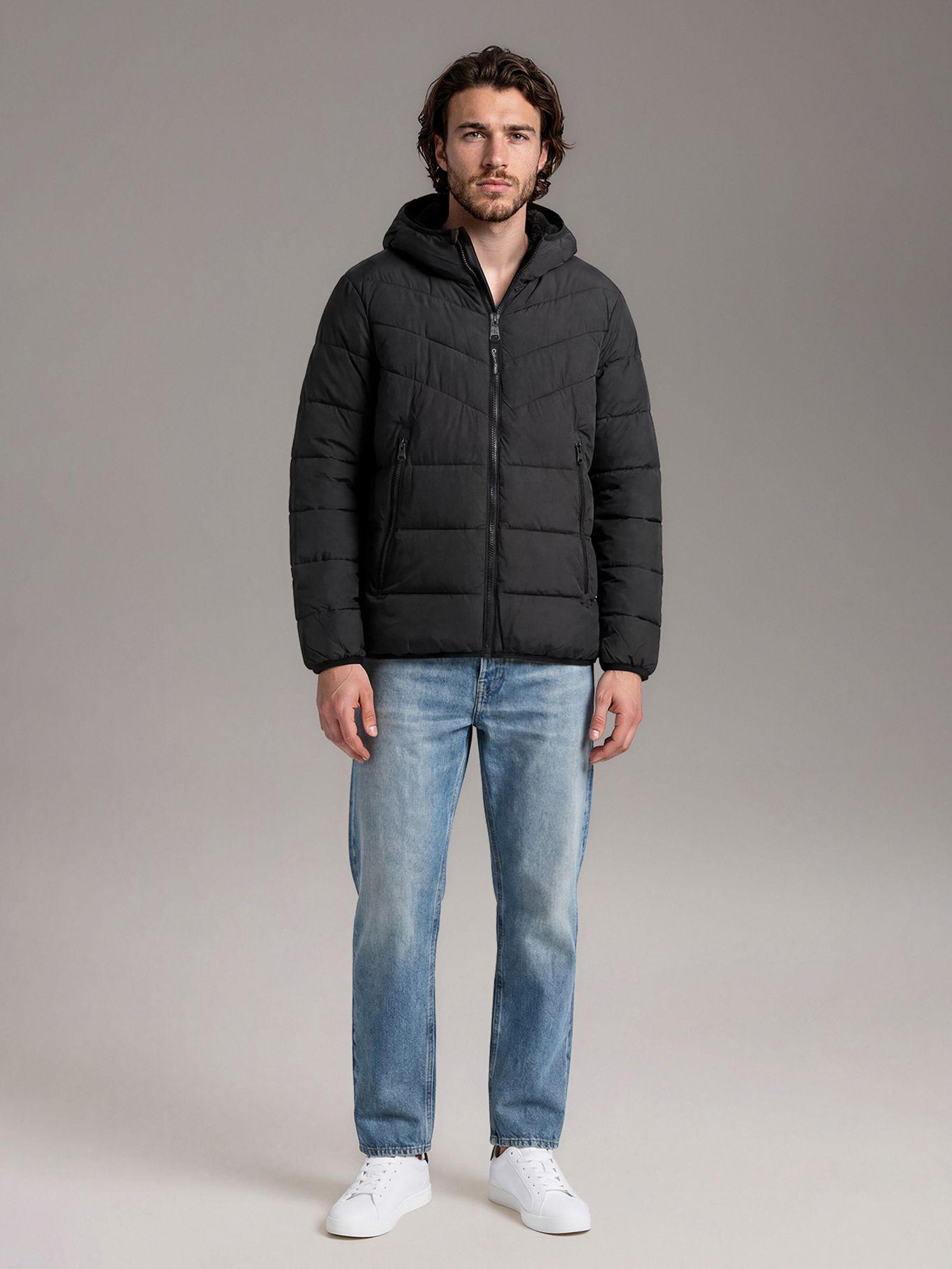 Parka Stretch con Gorro Gris Calvin Klein-1