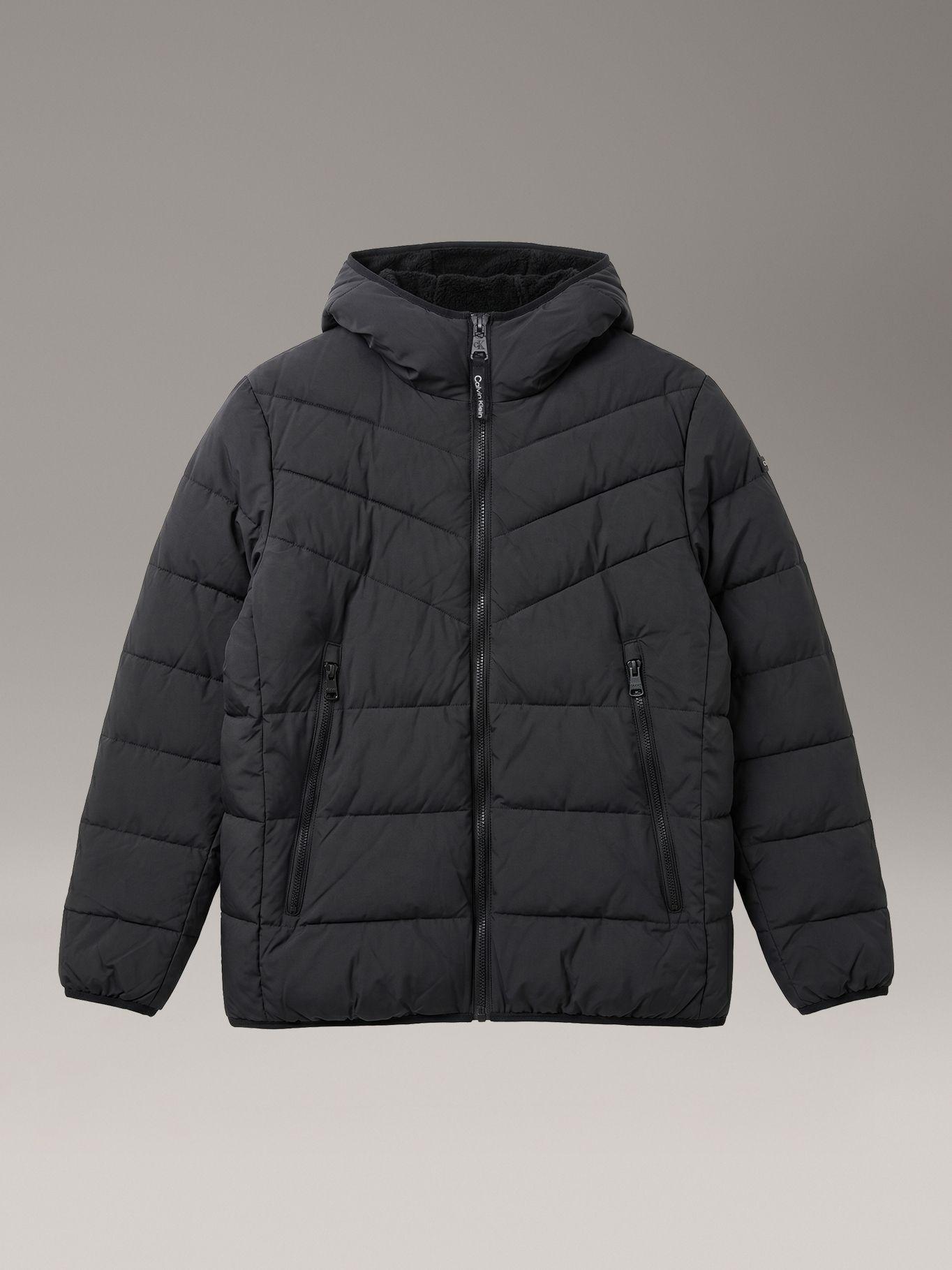 Parka Stretch con Gorro Gris Calvin Klein-4