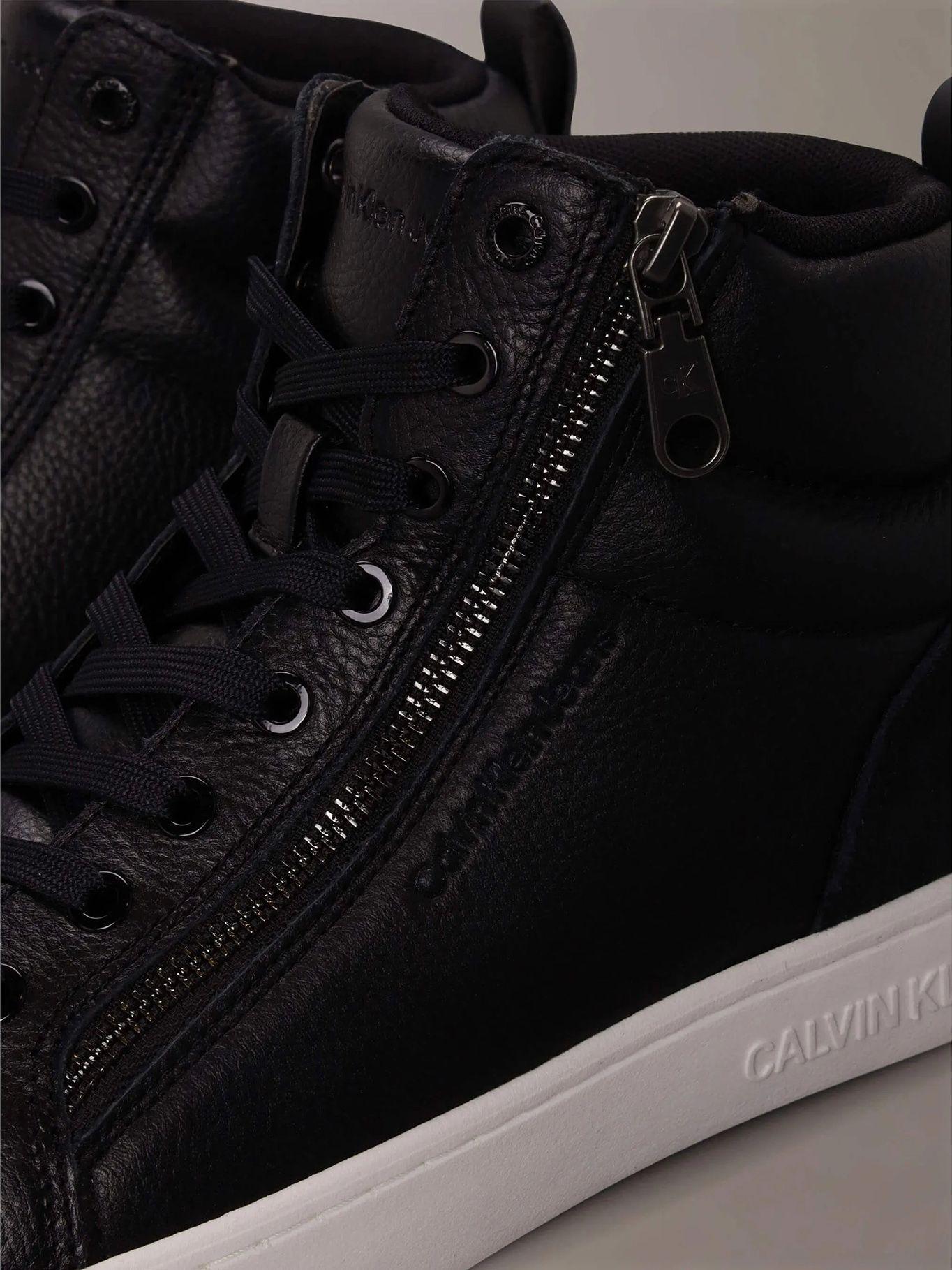 Zapatilla Cuero Classic Cupsole Zip Negro Calvin Klein-4