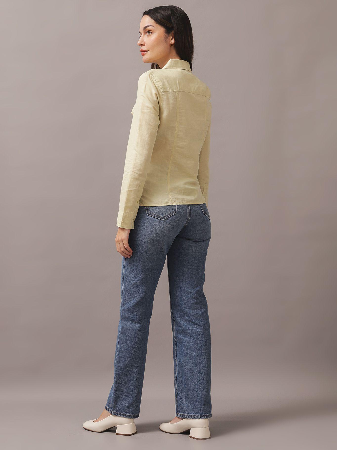 Camisa Long Sleeve Cotton Verde Calvin Klein-2