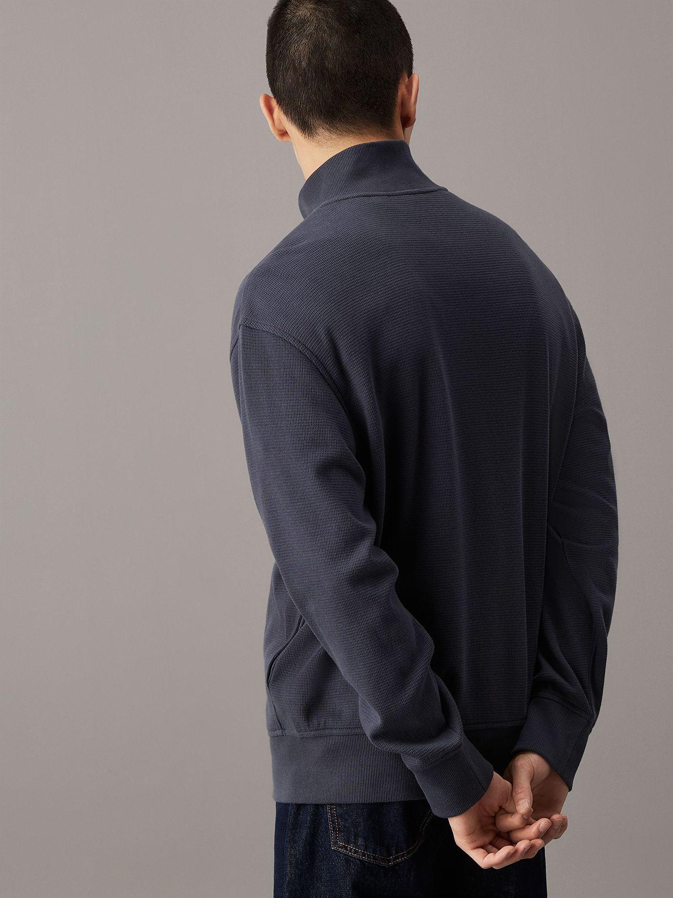 Sweater Woven Label Waffle Through Negro Calvin Klein-2