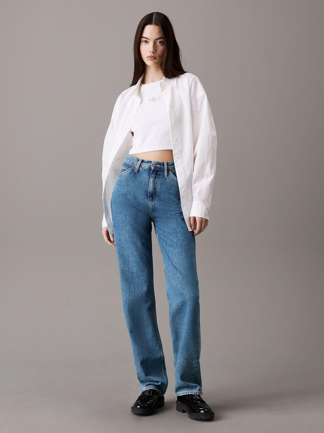 Polera Woven Label Rib Baby Blanco Calvin Klein-1