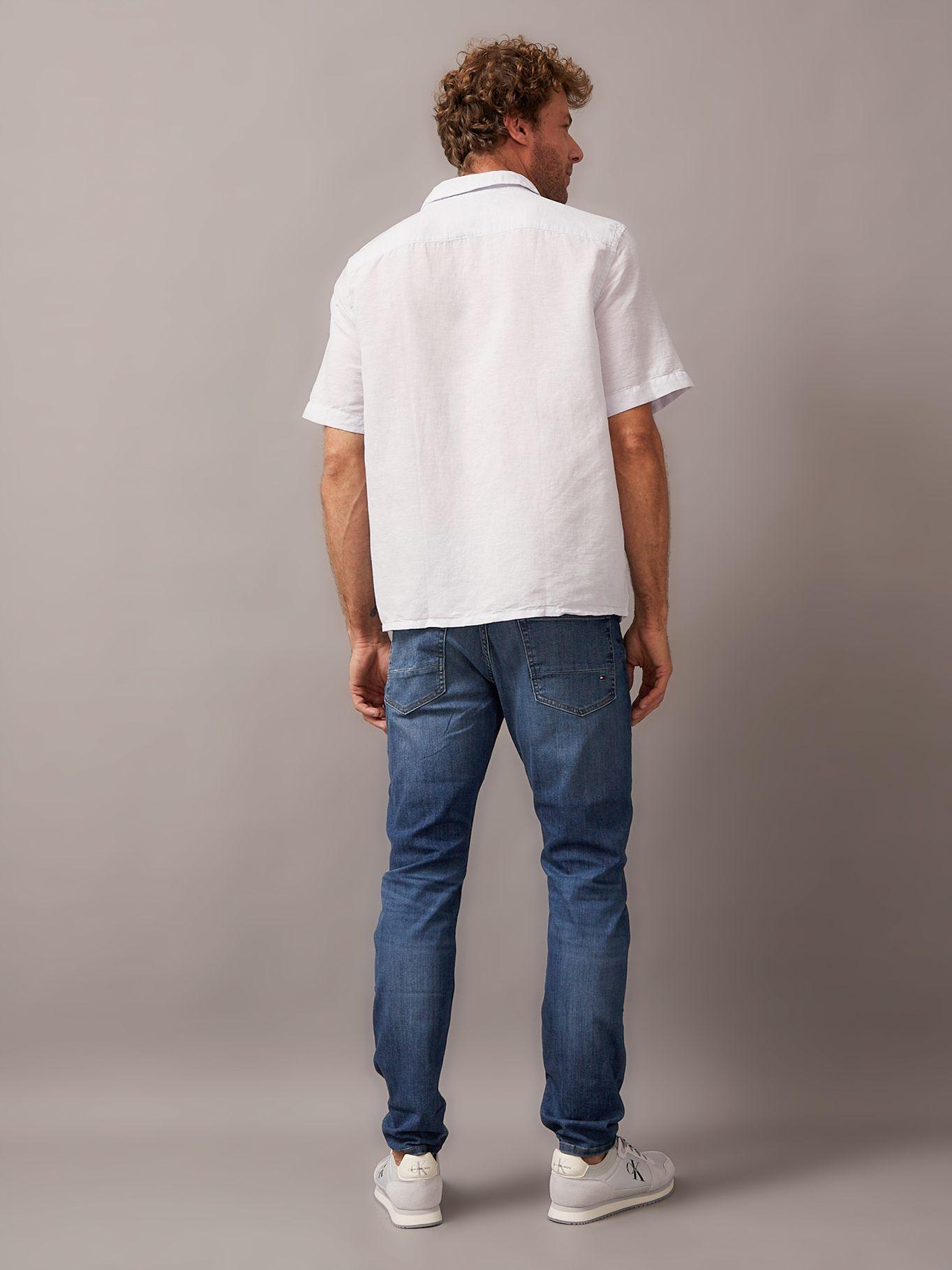 Camisa Linen Cotton Cuban Celeste Calvin Klein-2