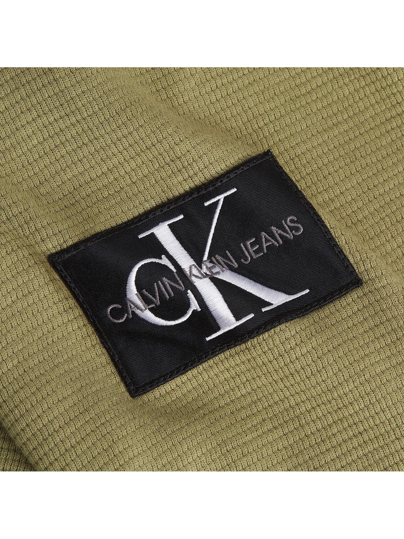 Hoodie Monogram Badge Verde Calvin Klein-1