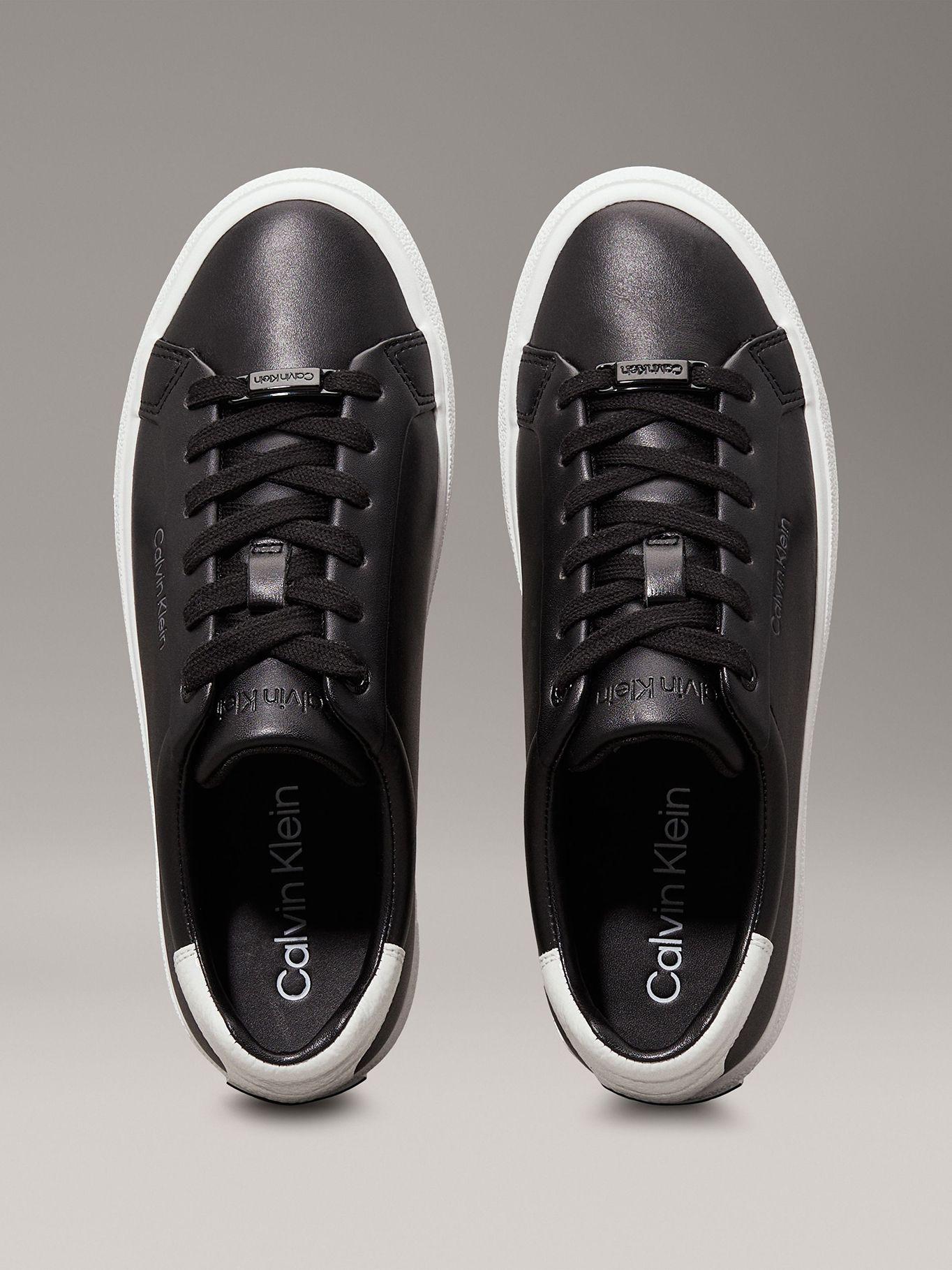 Zapatilla de cuero Negro Calvin Klein-2