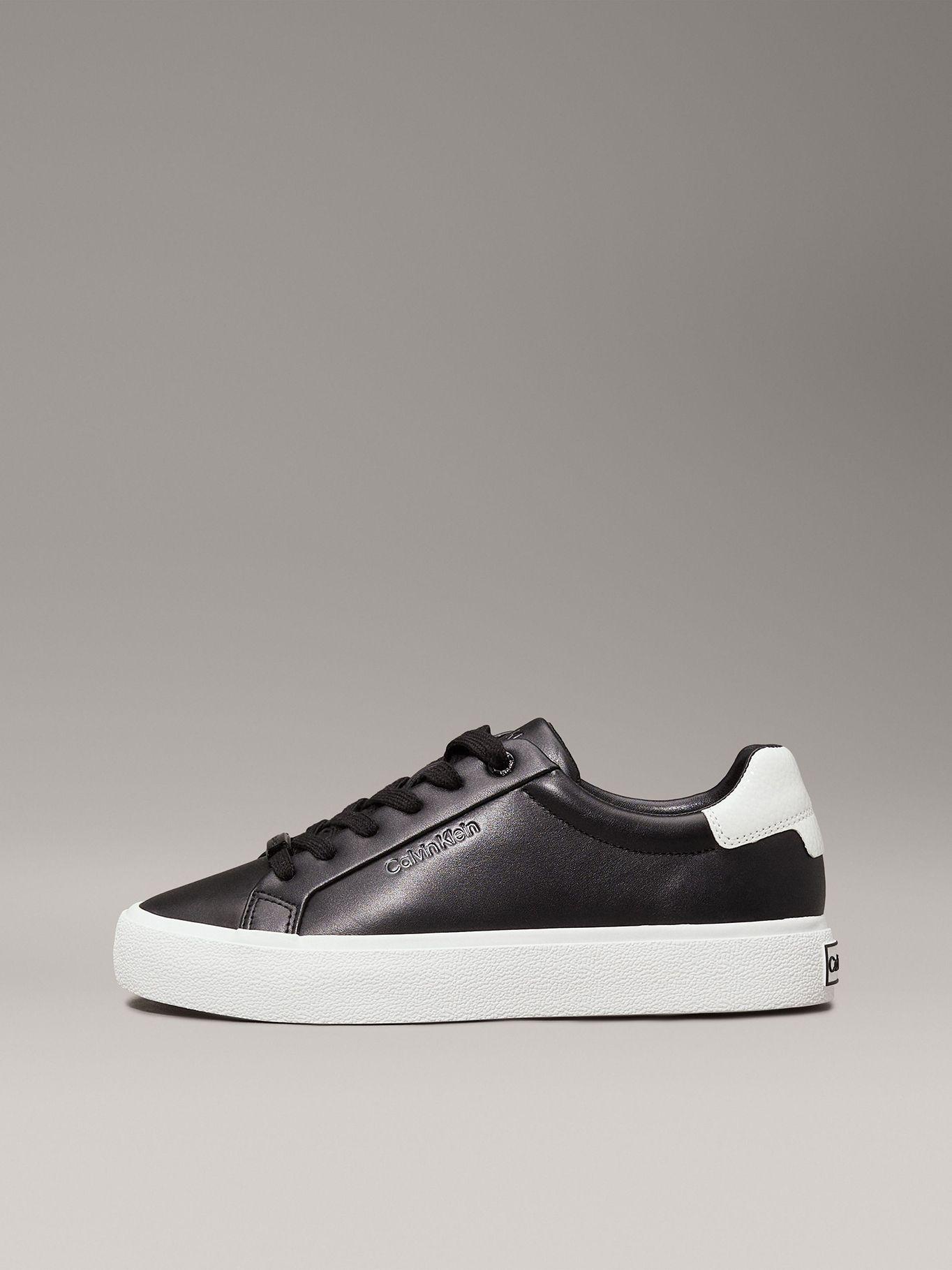 Zapatilla de cuero Negro Calvin Klein-5