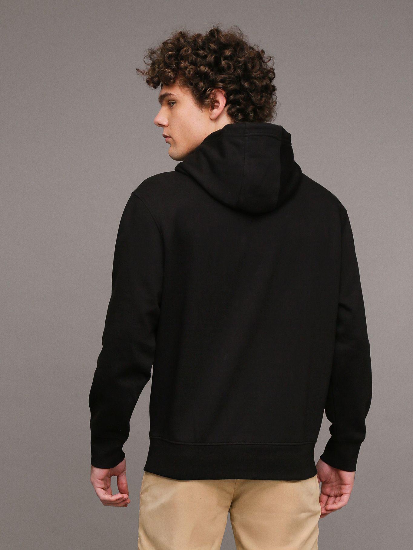 Polerón con Gorro Small Ck Box Negro Calvin Klein-3