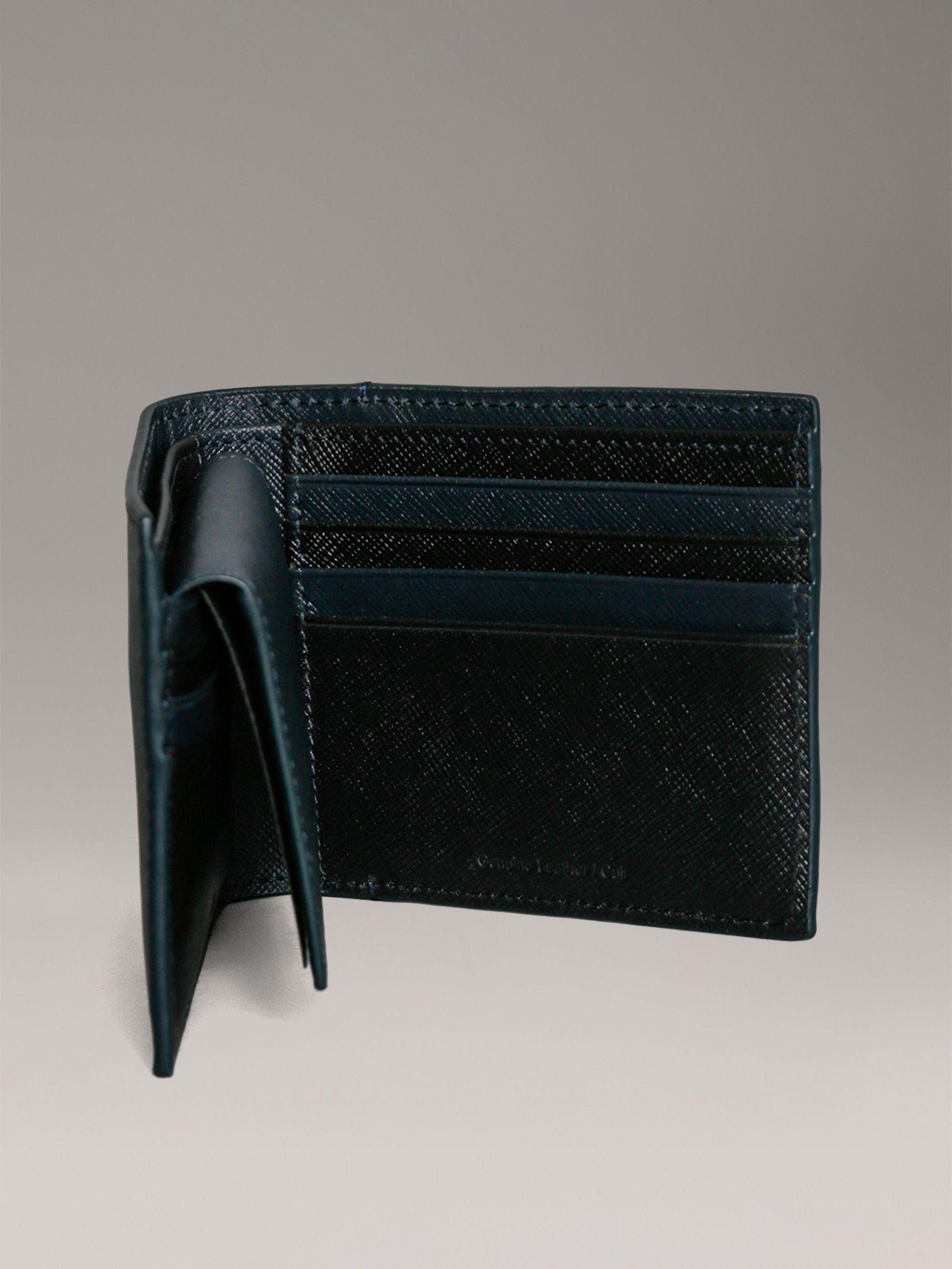 Billetera Plegable de Cuero Azul 410 Calvin Klein-2