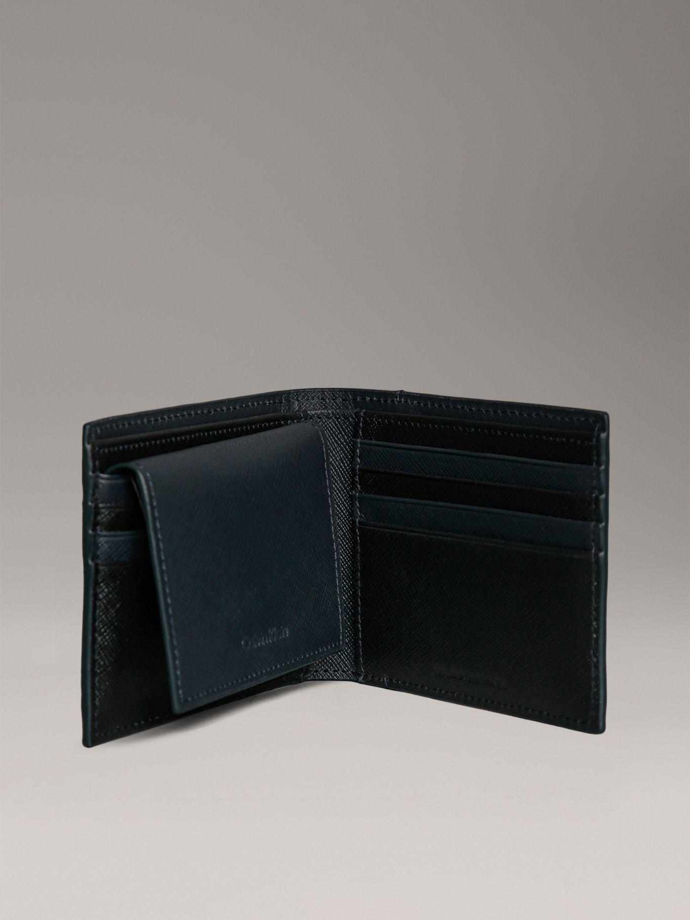 Billetera Plegable de Cuero Azul 410 Calvin Klein-3