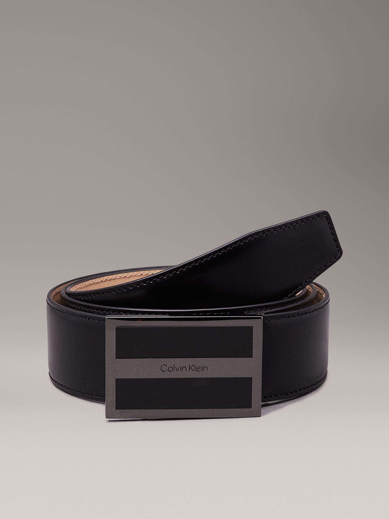 Cinturón Metal Inlaid Ck Plaque 35Mm Negro Calvin Klein-0