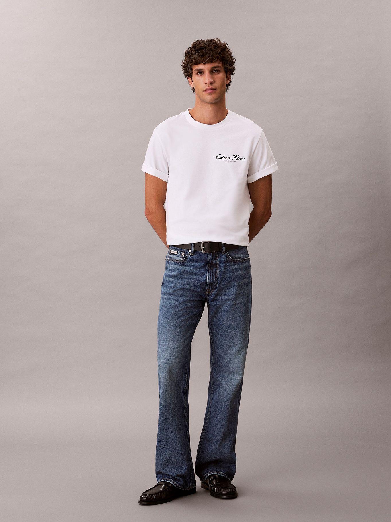 Polera con Logo Gráfico Blanco Calvin Klein-1